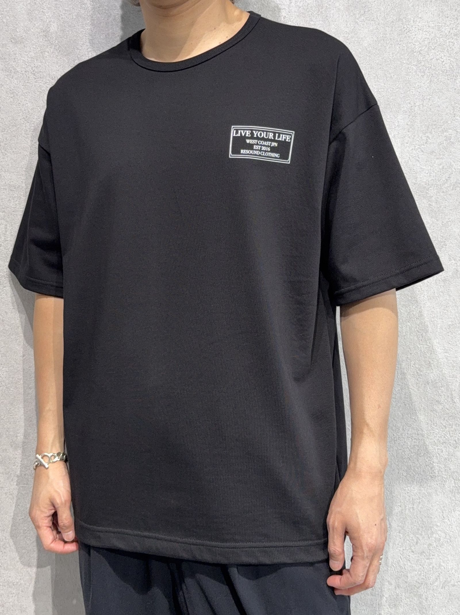 CREW OVER TEE / RC36-T-007 / バックプリントビッグTシャツ / ブラック