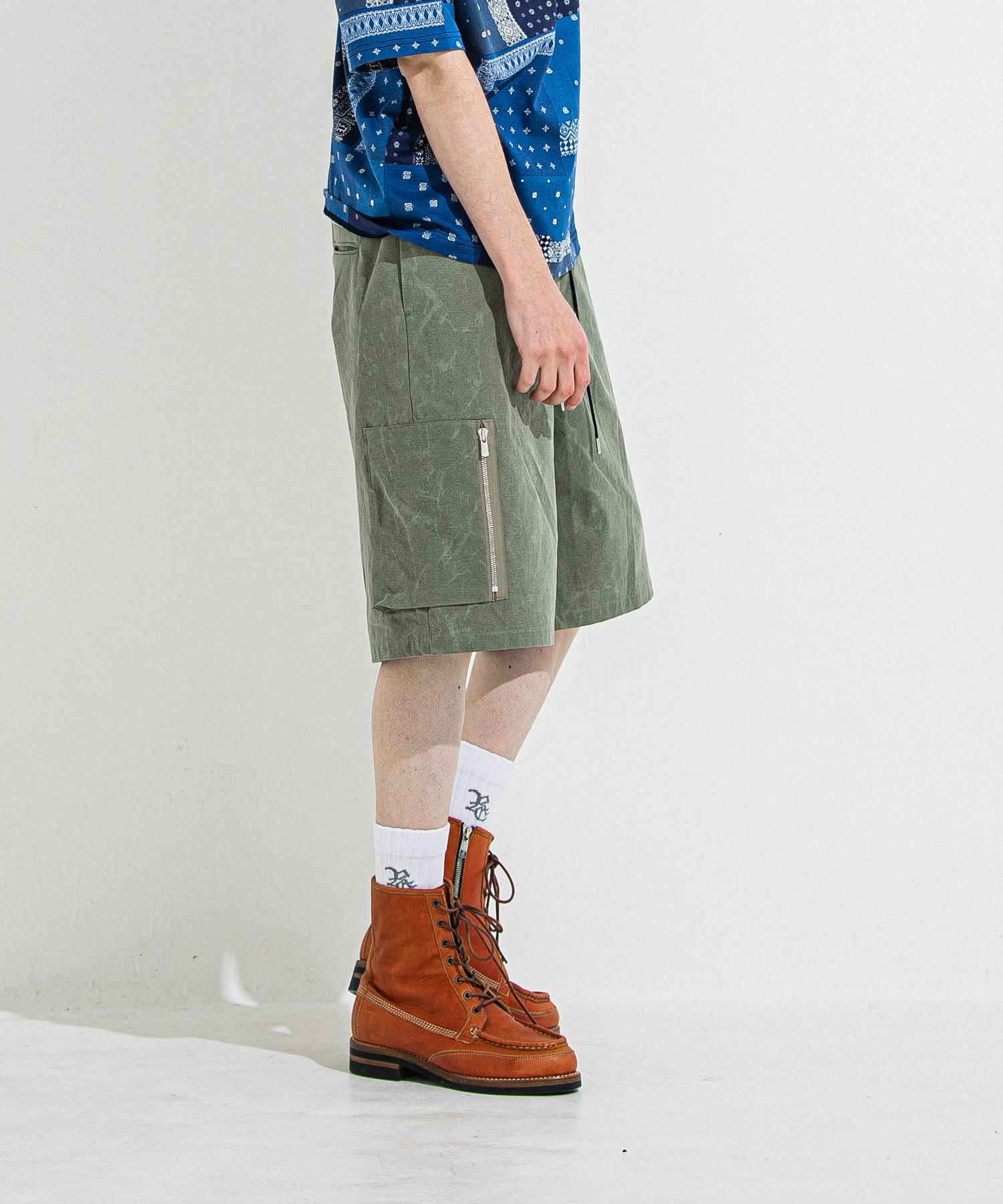 DAVID CARGO HALF PANTS / RC36-HP-007 / ミリタリーカーゴハーフパンツ / ヴィンテージカーキ