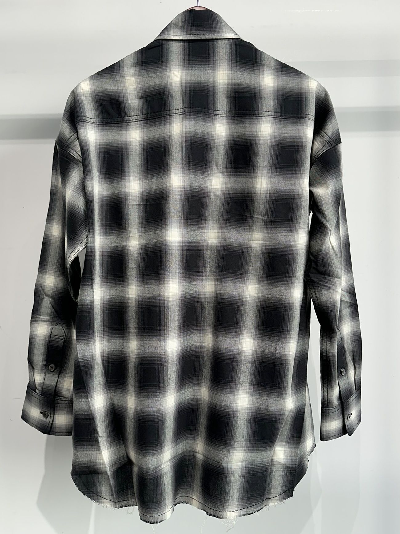 OVER GOWN CHECK SHIRTS / RC33-SH-003 / オーバーガウンチェックシャツ / ブラック
