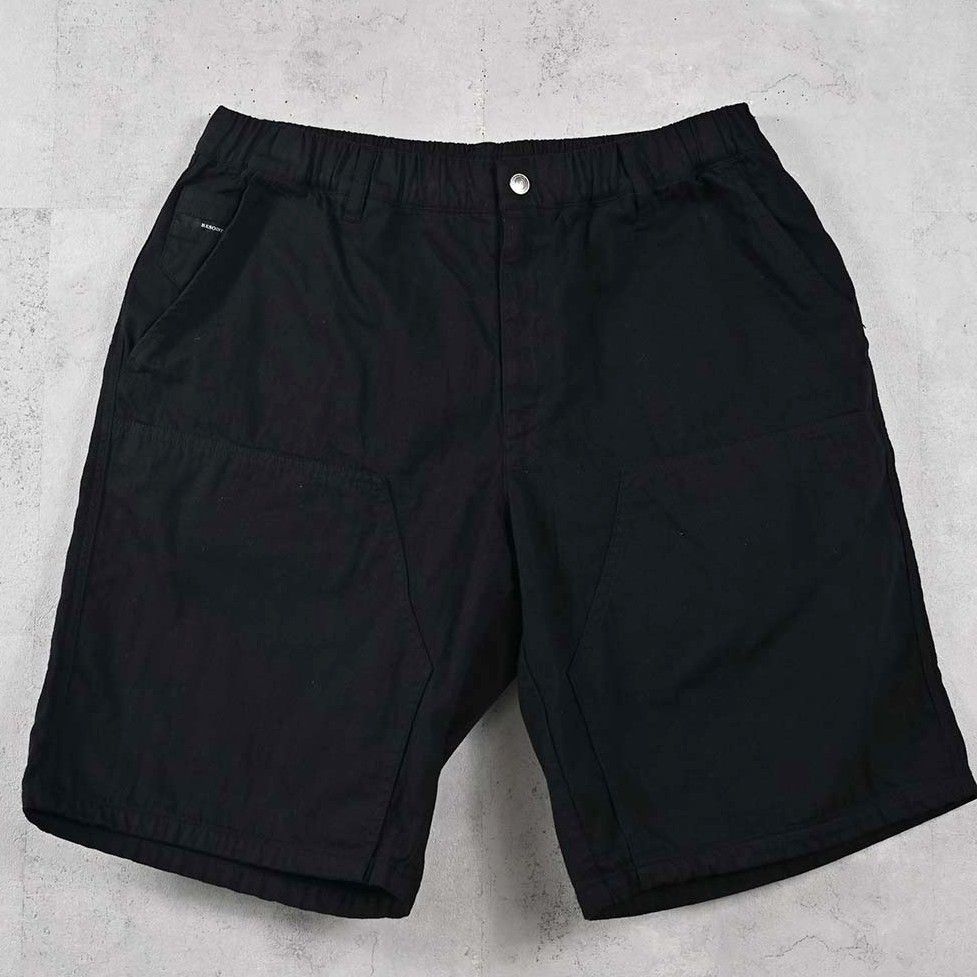 DOUBLE KNEE SHORTS / RC40-HP-007 / ダブルニーデニムハーフパンツ / ブラック (6月上旬入荷予定)