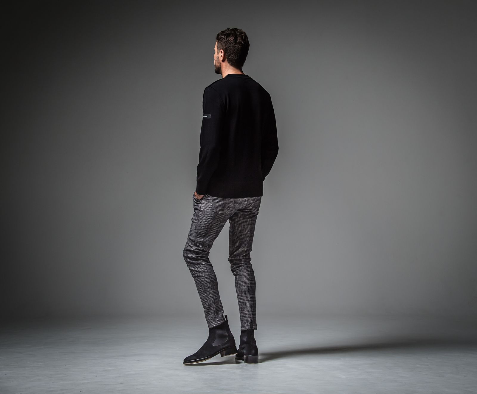 CHRIS EASY HEAT TUCK PANTS / RC30-ST-016HT / 裏起毛タックパンツ / グレンチェック