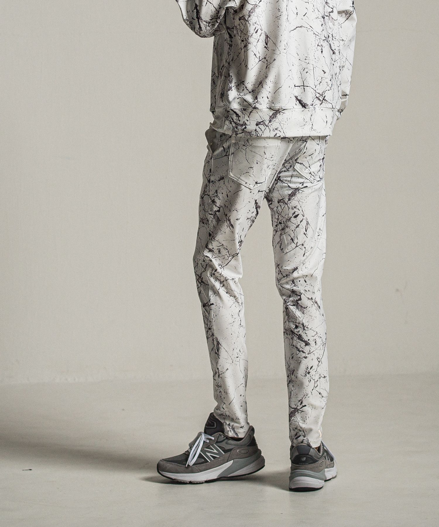 CHRIS EASY PANTS / RC34-ST-016 / ペイント柄イーシーパンツ / グレー