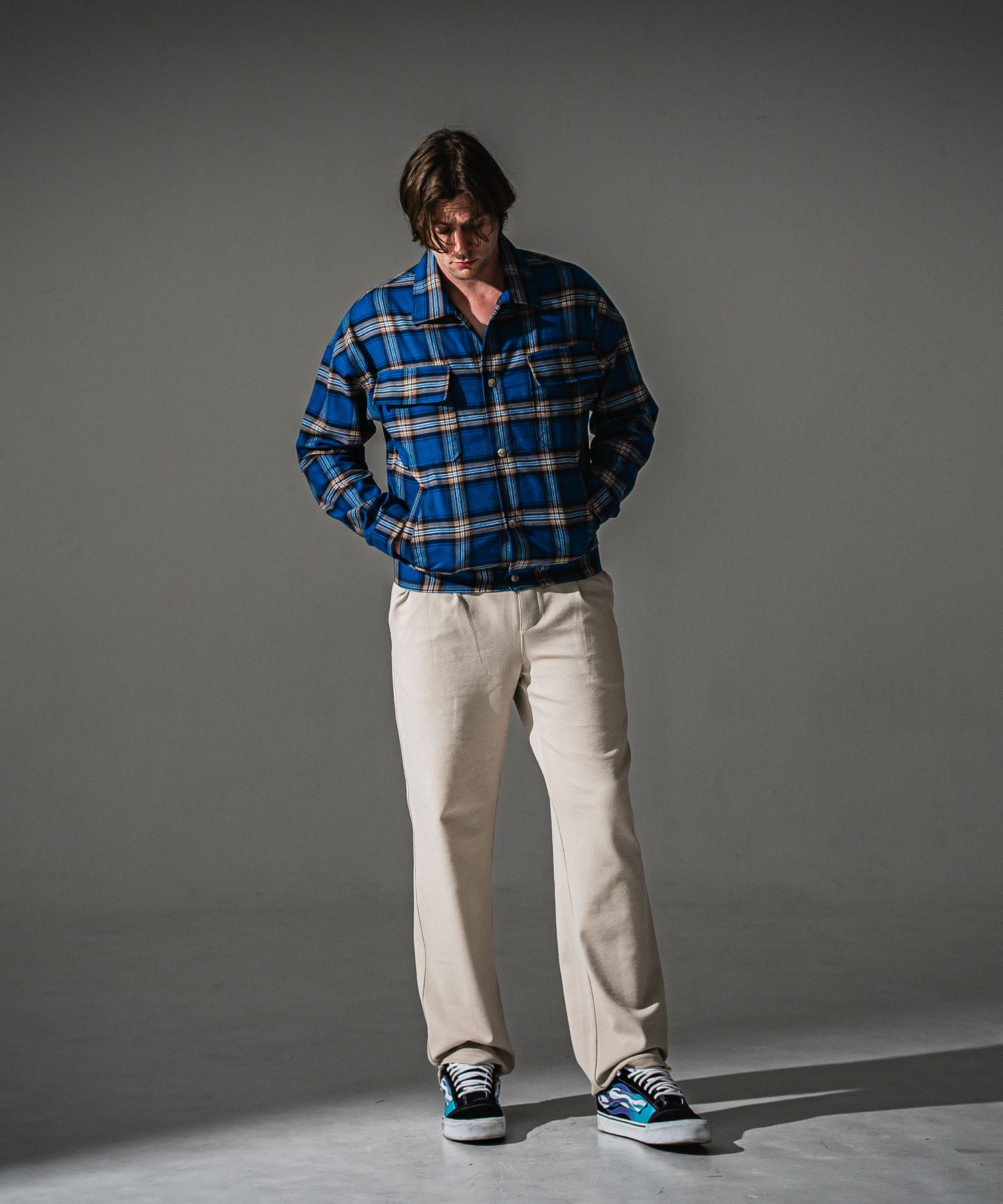 SEMI WIDE TUCK PANTS / RC41-ST-016WT / セミワイドタックパンツ / ブリスターベージュ (7月下旬入荷予定)