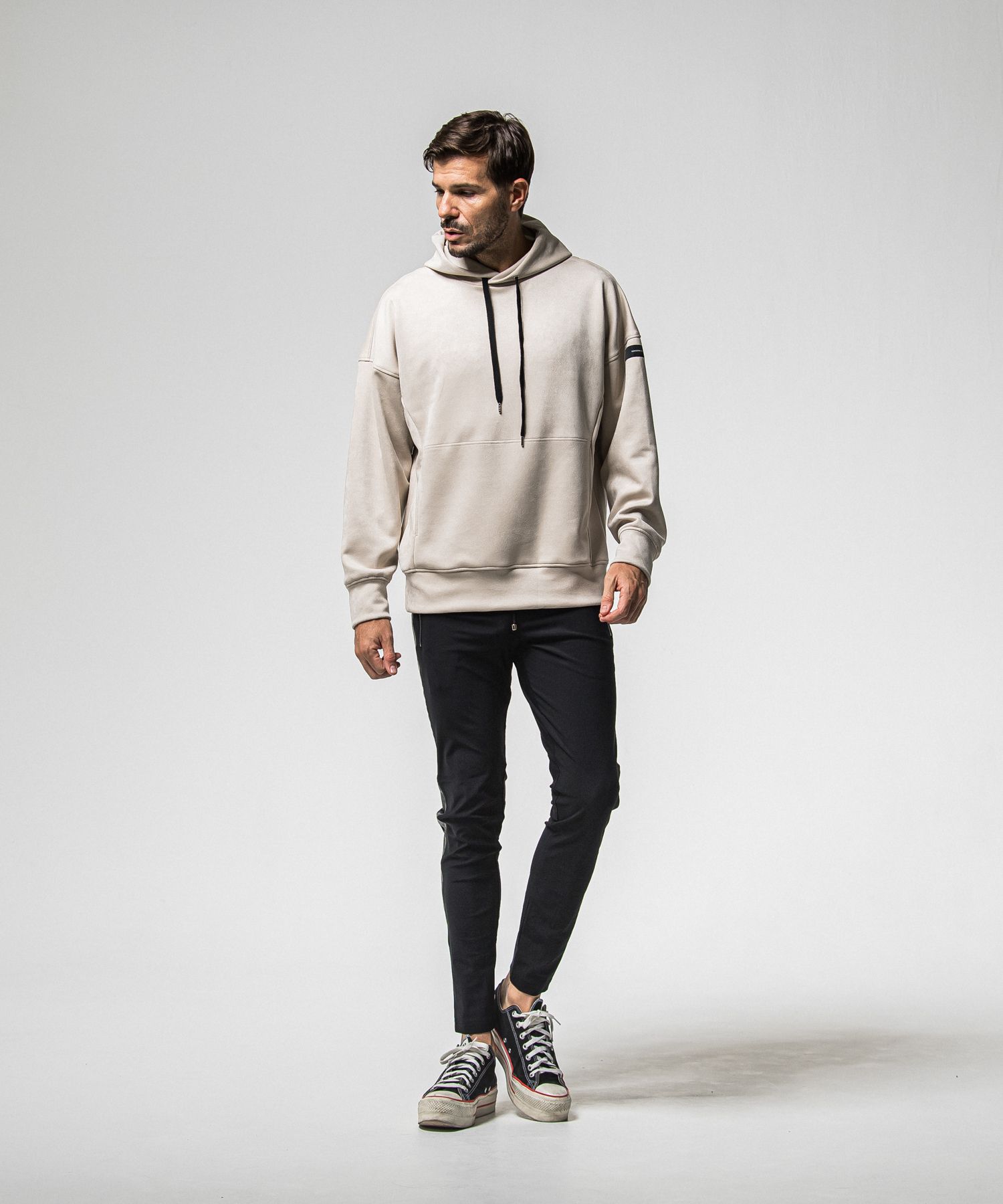 SUEDE LOOSE HOODIE / RC38-C-006 / スエードパーカー / グレージュ (1月上旬入荷予定)
