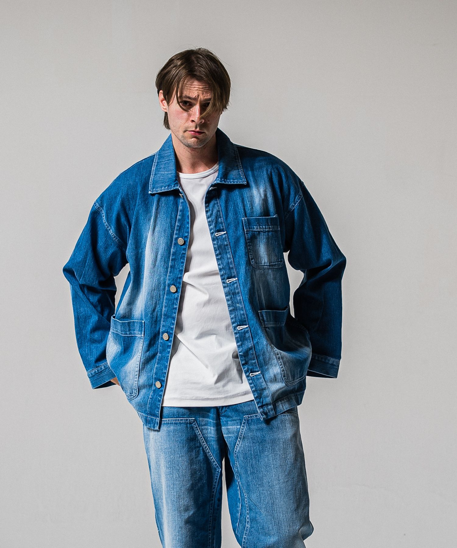 RC CAVER ALL / RC39-JK-004 / デニムカバーオール / ライトインディゴ (2月中旬入荷予定)