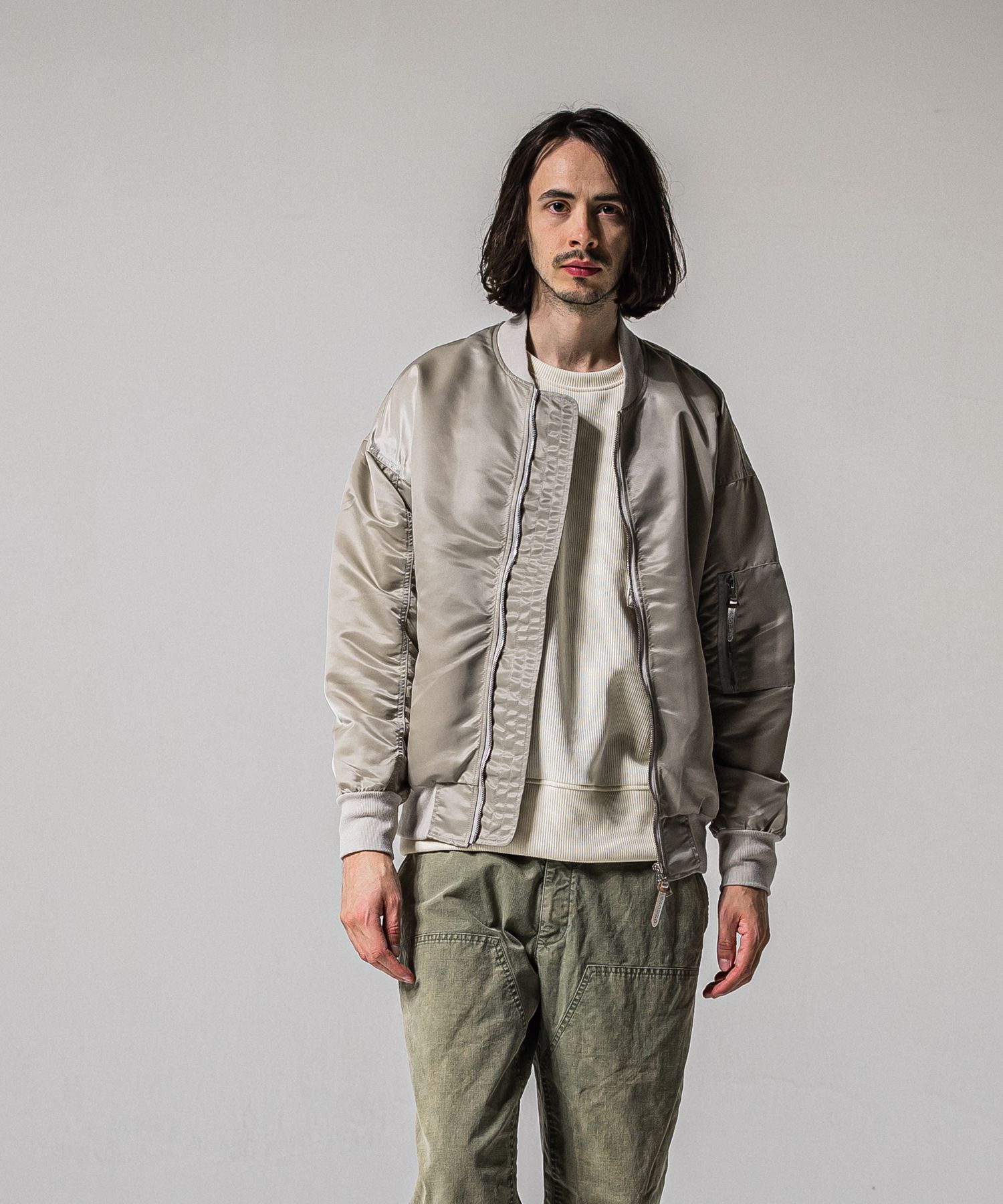 LIGHT DAVID JACKET / RC39-JK-002 / ナイロンライトMA-1 / ナイロングレージュ (2月下旬入荷予定)