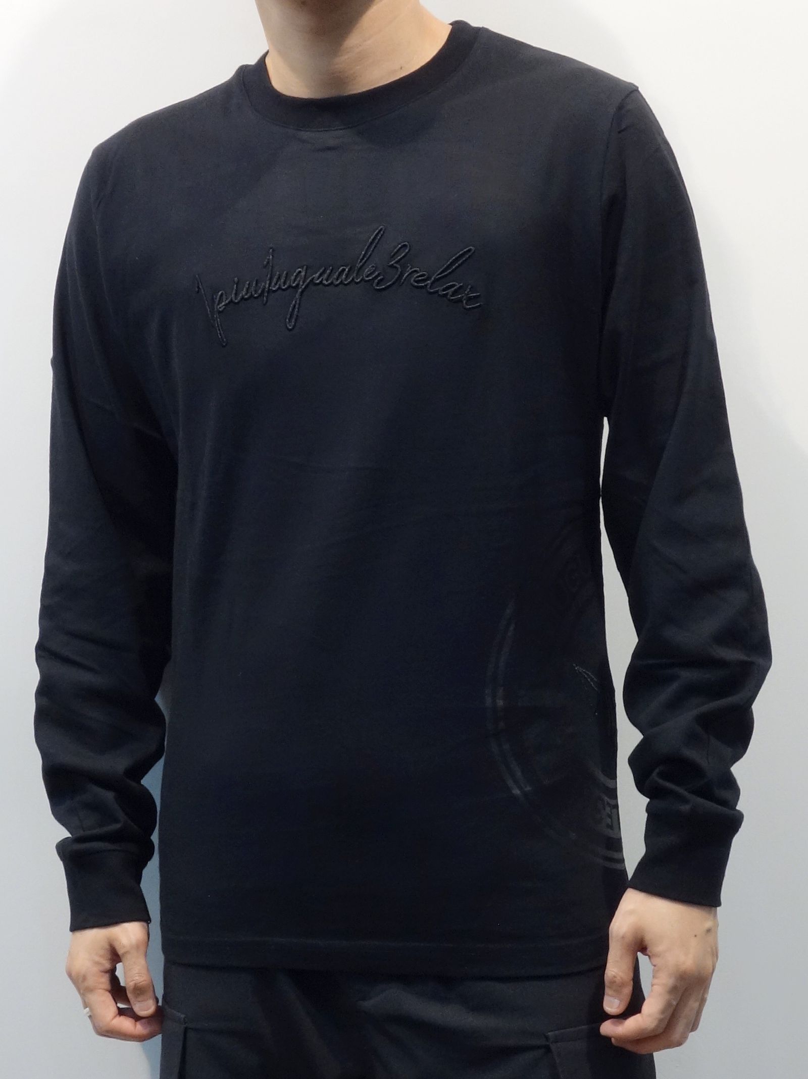 サークルロゴ長袖Tシャツ / ust-22044 / ブラック