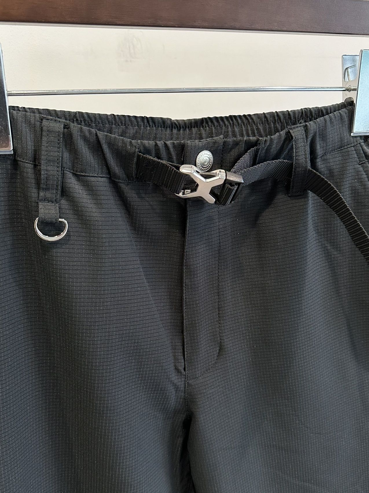 PAT WIDE EASY PANTS / RC32-ST-036 / ベルト付きテーパードワイドパンツ / ブラック