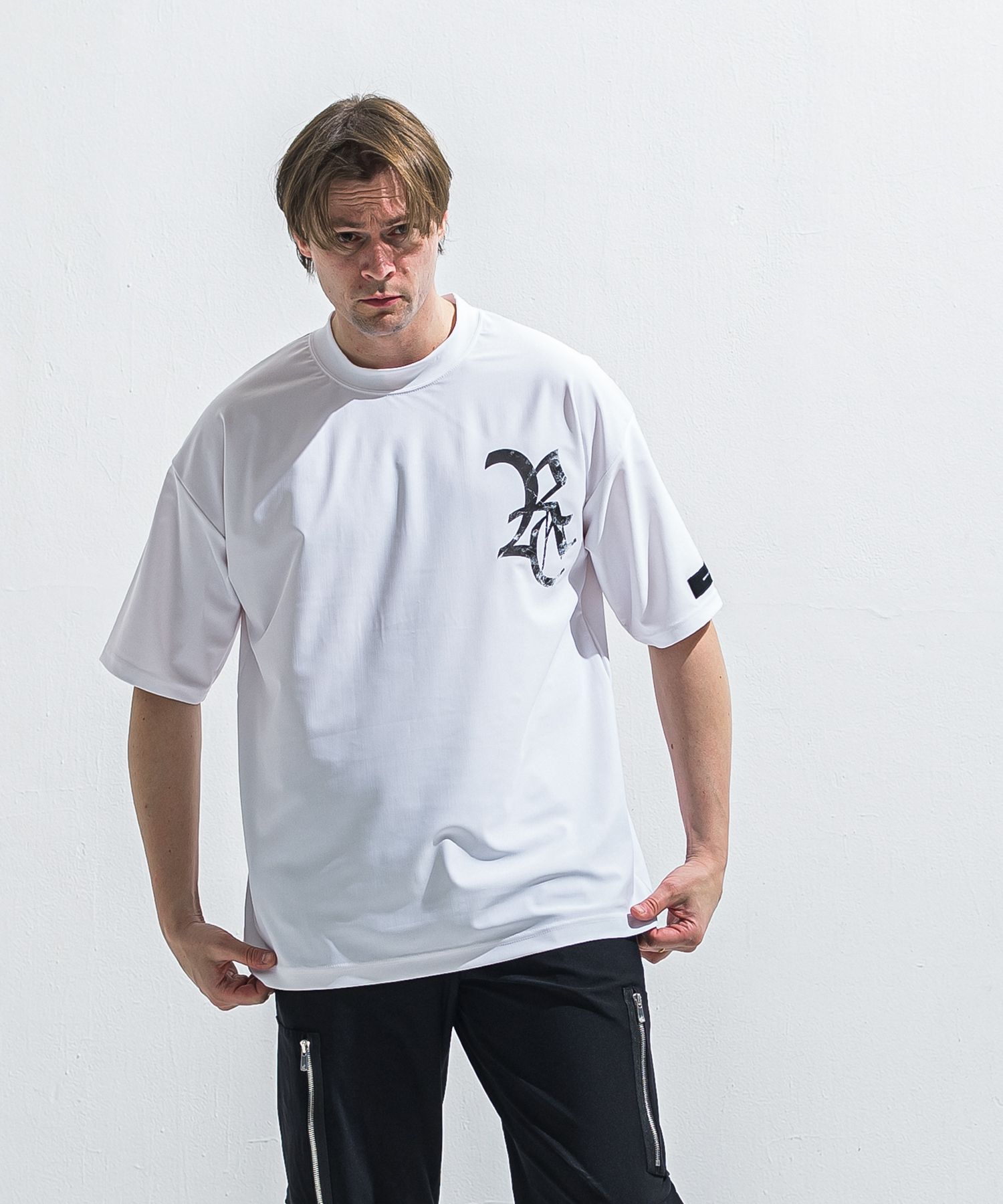 RC RUSH OVER T / RC40-T-009 / RCロゴラッシュガードビッグTシャツ / ホワイト×ブラック (6月上旬入荷予定)