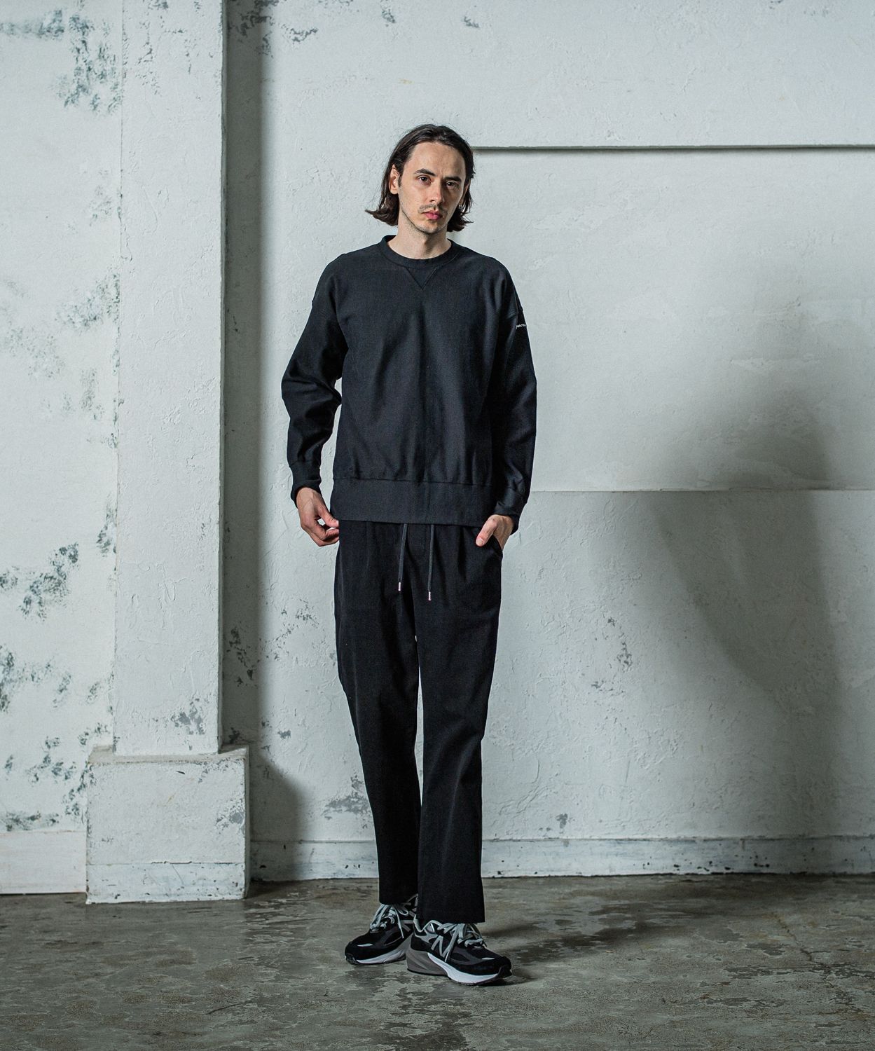 EX DENIM JERSEY WIDE PT / RC35-ST-016WTD / デニムジャージワイドパンツ / ブラック