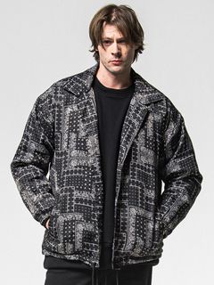 FUR COACH JK / RC38-JK-005 / キルティングファーコーチジャケット / ペイズリーブラック (11月中旬入荷予定)
