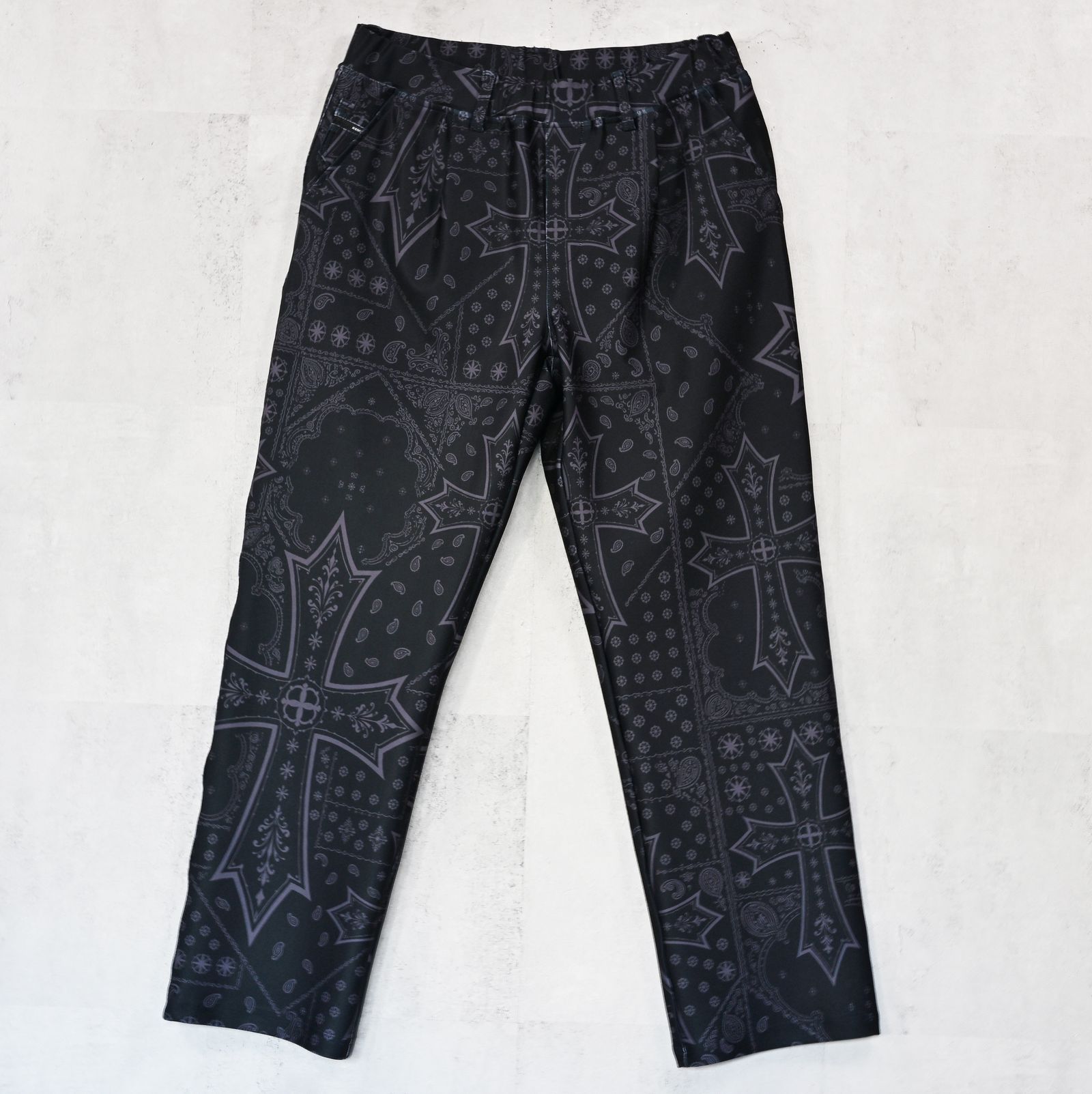 CHRIS EASY WIDE TUCK PANTS / RC42-ST-016WT / セミワイドタックパンツ / クロスブラック (1月上旬入荷予定)
