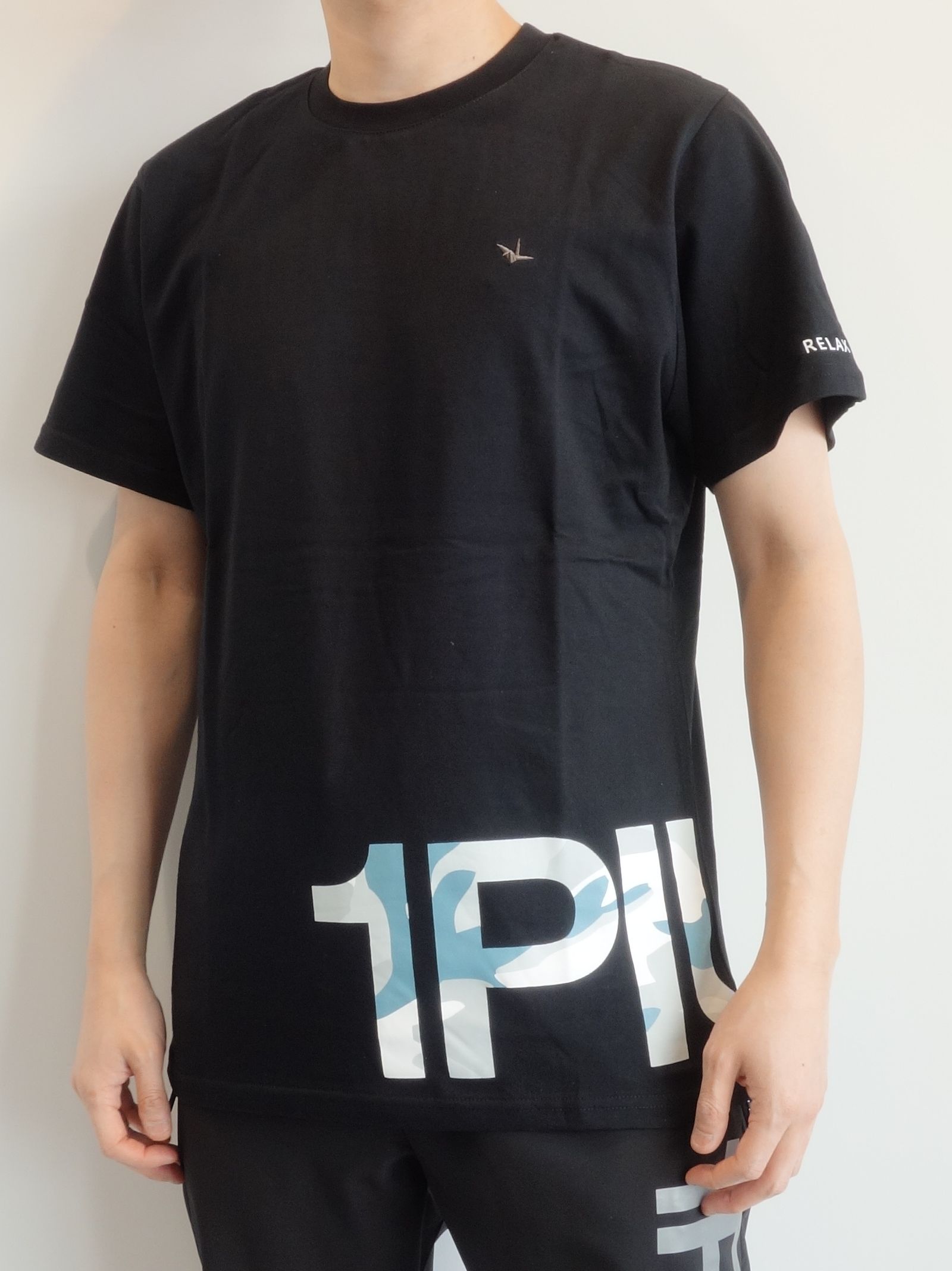 カモ柄ロゴ半袖Tシャツ / ust-22017