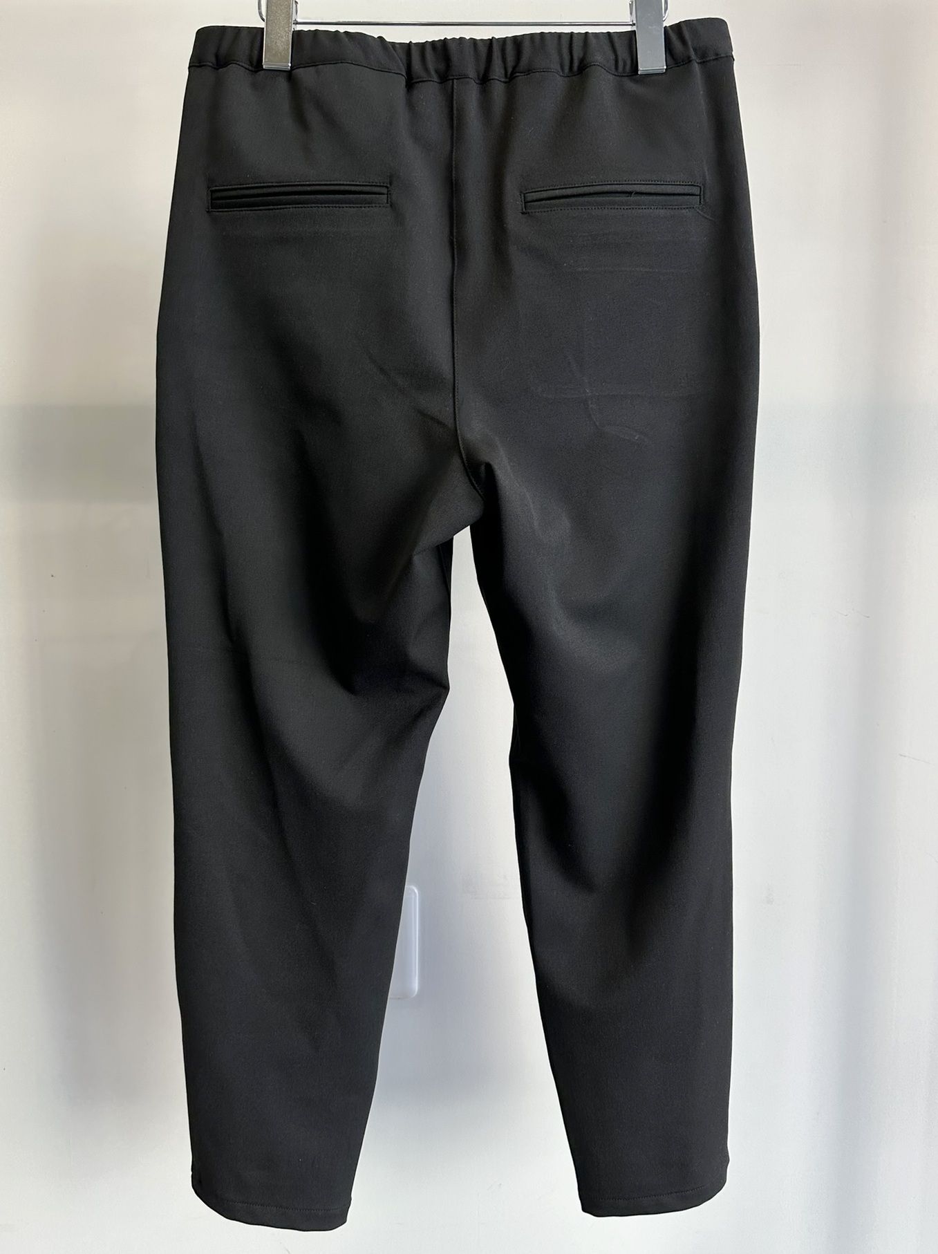 PAT WIDE EASY PANTS / RC31-ST-036 / ベルト付きテーパードワイドパンツ / ブラック