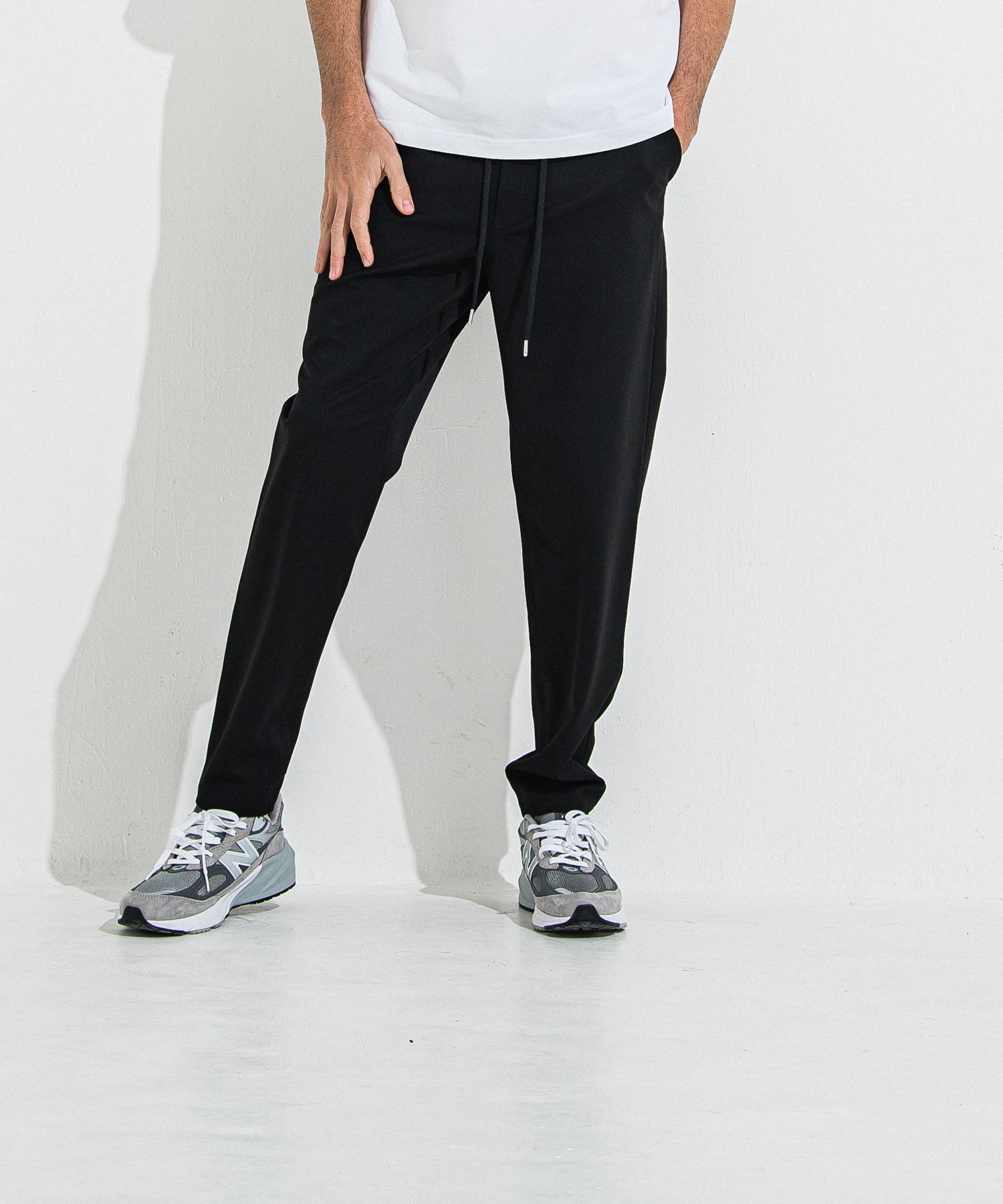 PAT WIDE EASY PANTS / RC36-ST-036BN / ワイドテーパードパンツ / ブラック