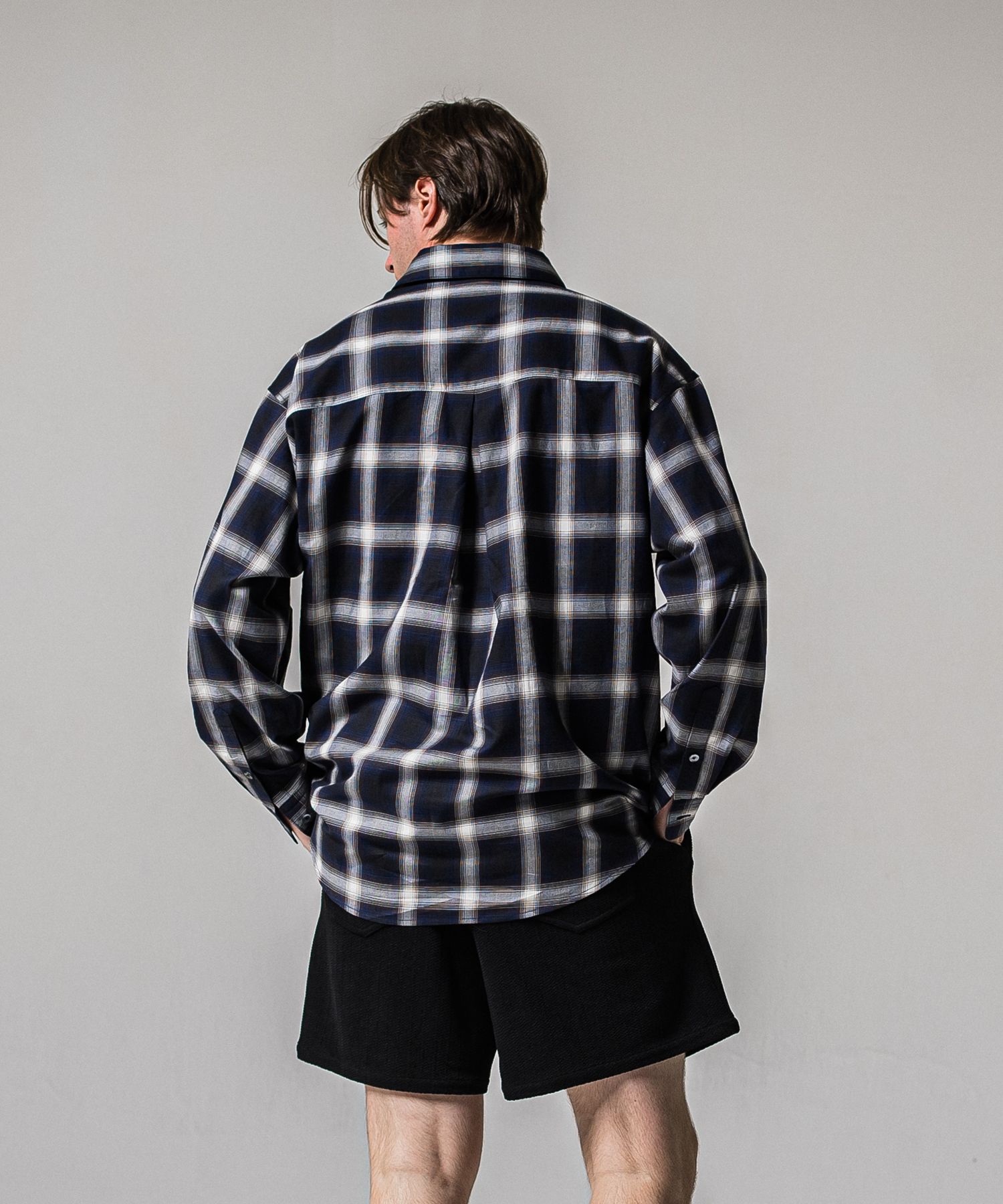 PULL JACK SHIRT / RC39-SH-003 / プルオーバーチェックシャツ / ネイビー (3月上旬入荷予定)