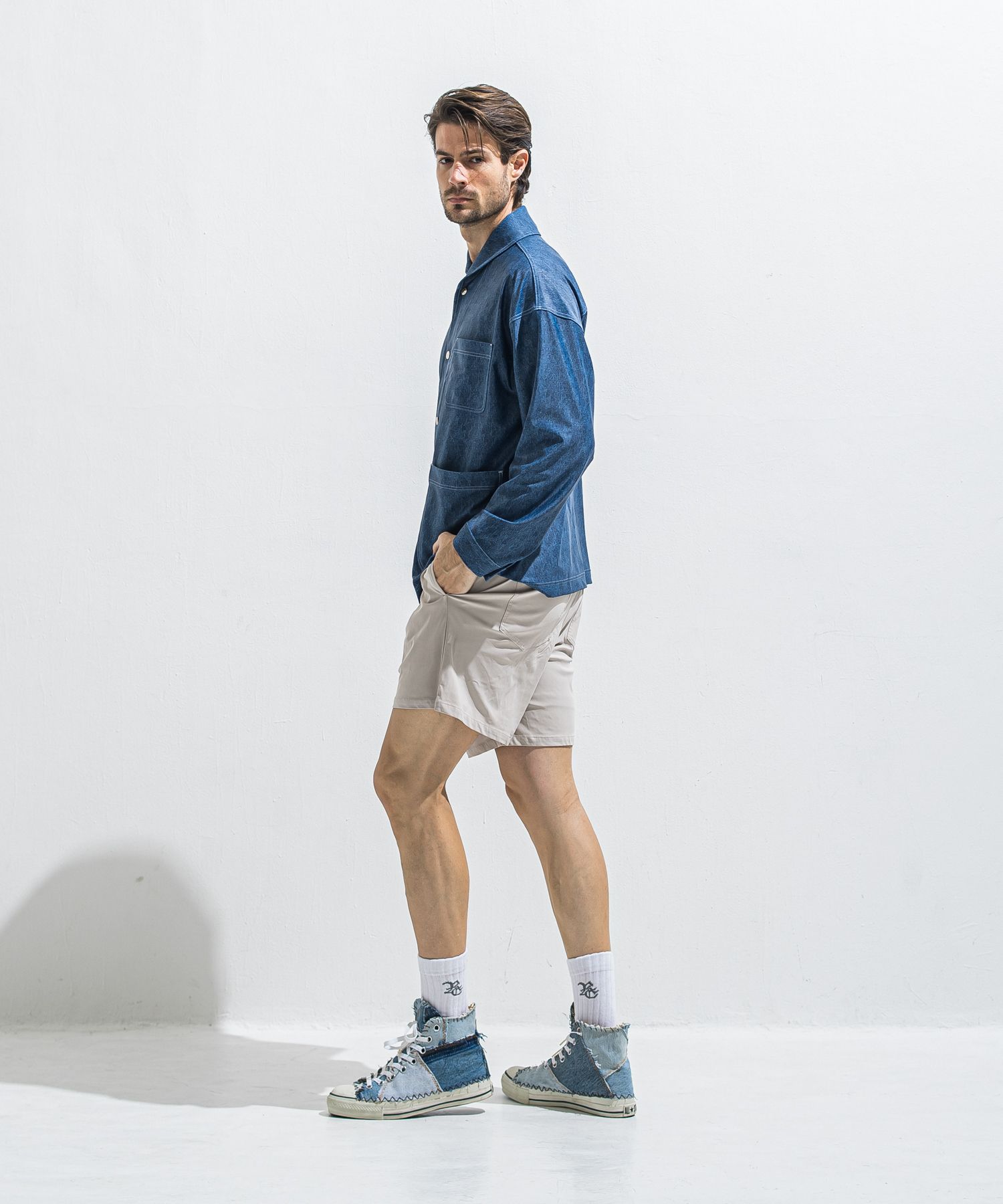 TV NYLON SHORTS / RC40-HP-004 / リラックスナイロンショーツ / グレージュ (6月上旬入荷予定)