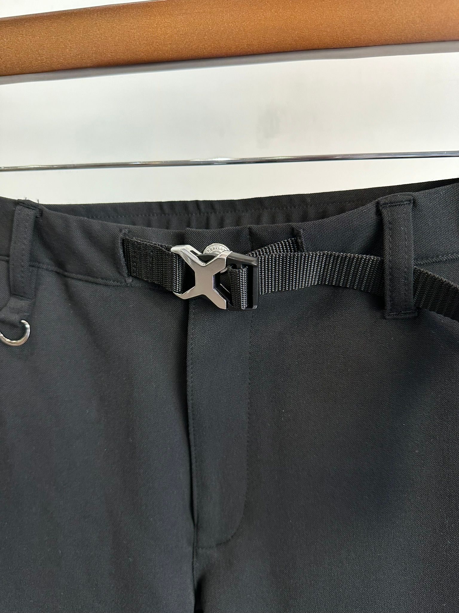 PAT TIGHT EASY PANTS / RC31-ST-037 / ベルト付きイージーパンツ / ブラック