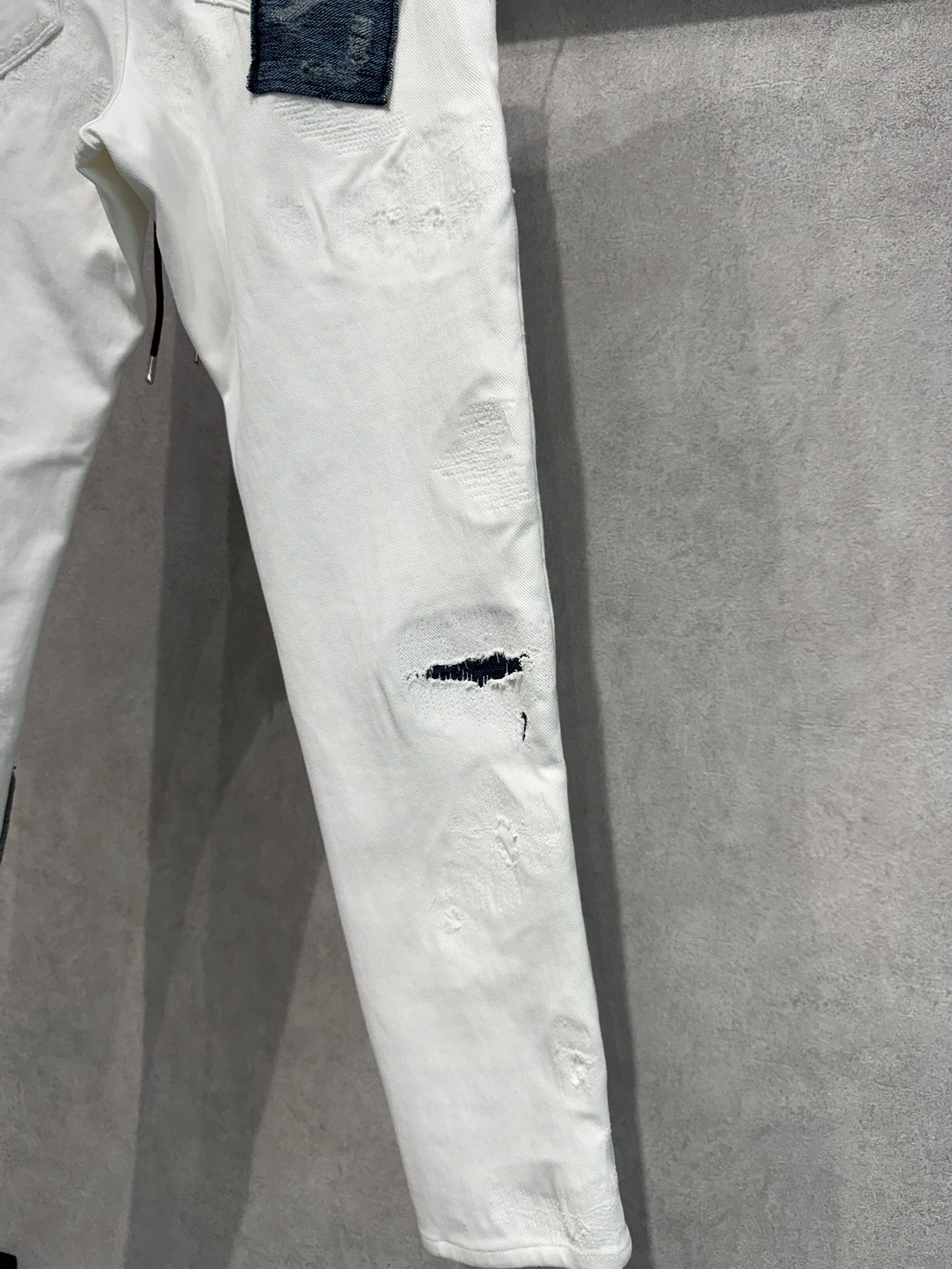 MICK DENIM JERSEY / BASIC-ST-020 / デニムジャージテーパードパンツ / ホワイトリメイク