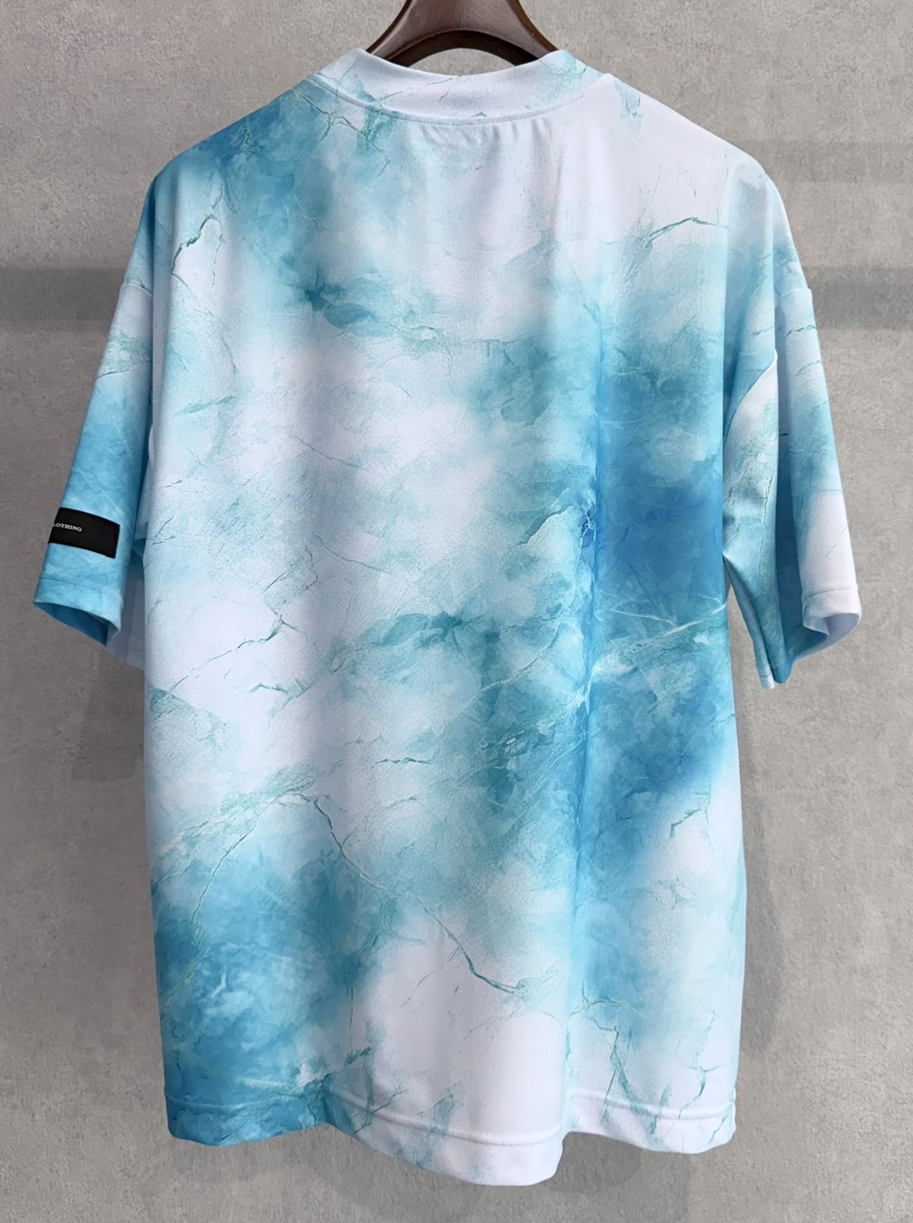 MARBLE RUSH OVER T / RC36-T-012 / マーブル柄ラッシュガードビッグTシャツ / ブルー