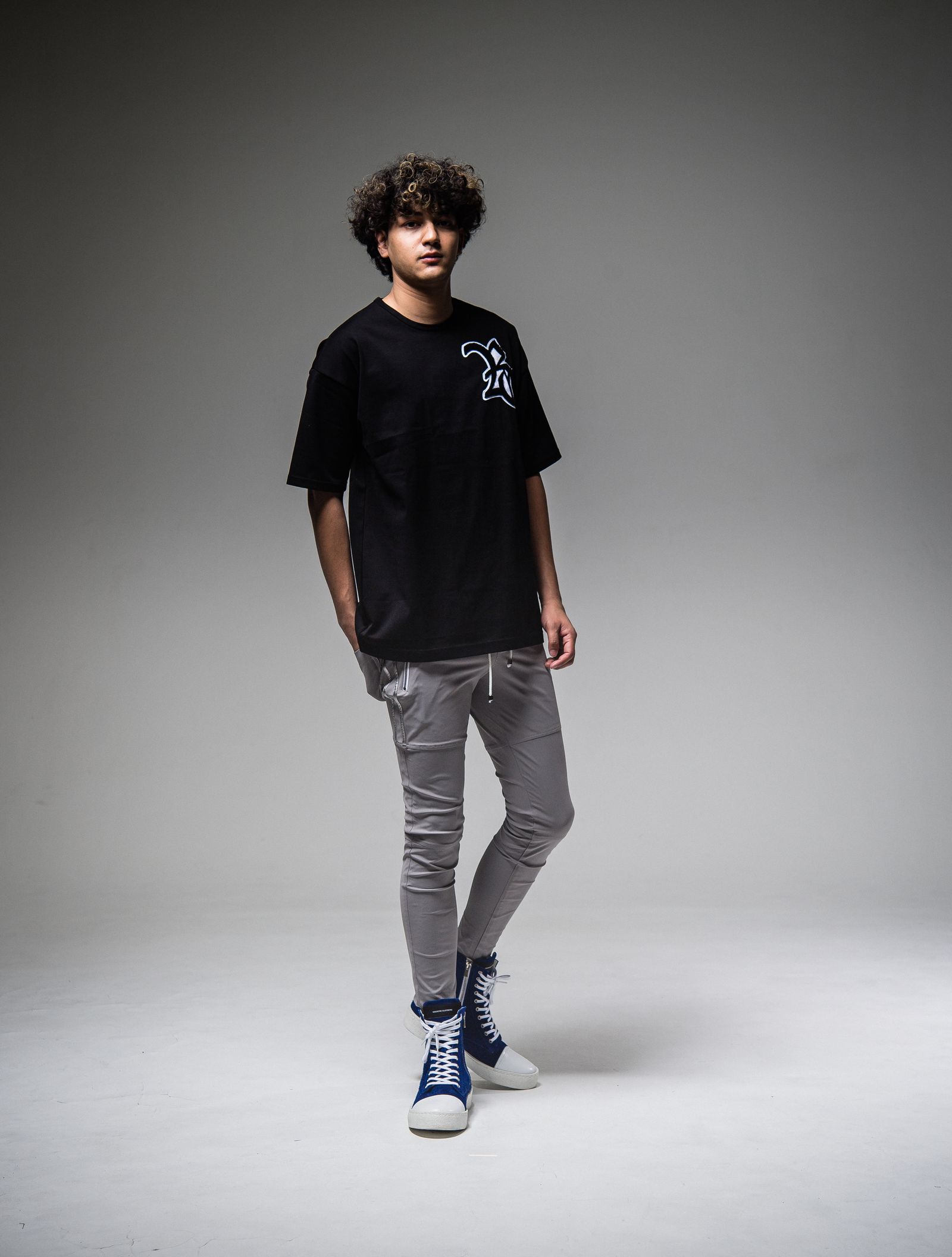 RC CHENILLE LOOSE TEE / RC25-T-004 / ビッグTシャツ / ブラック ※