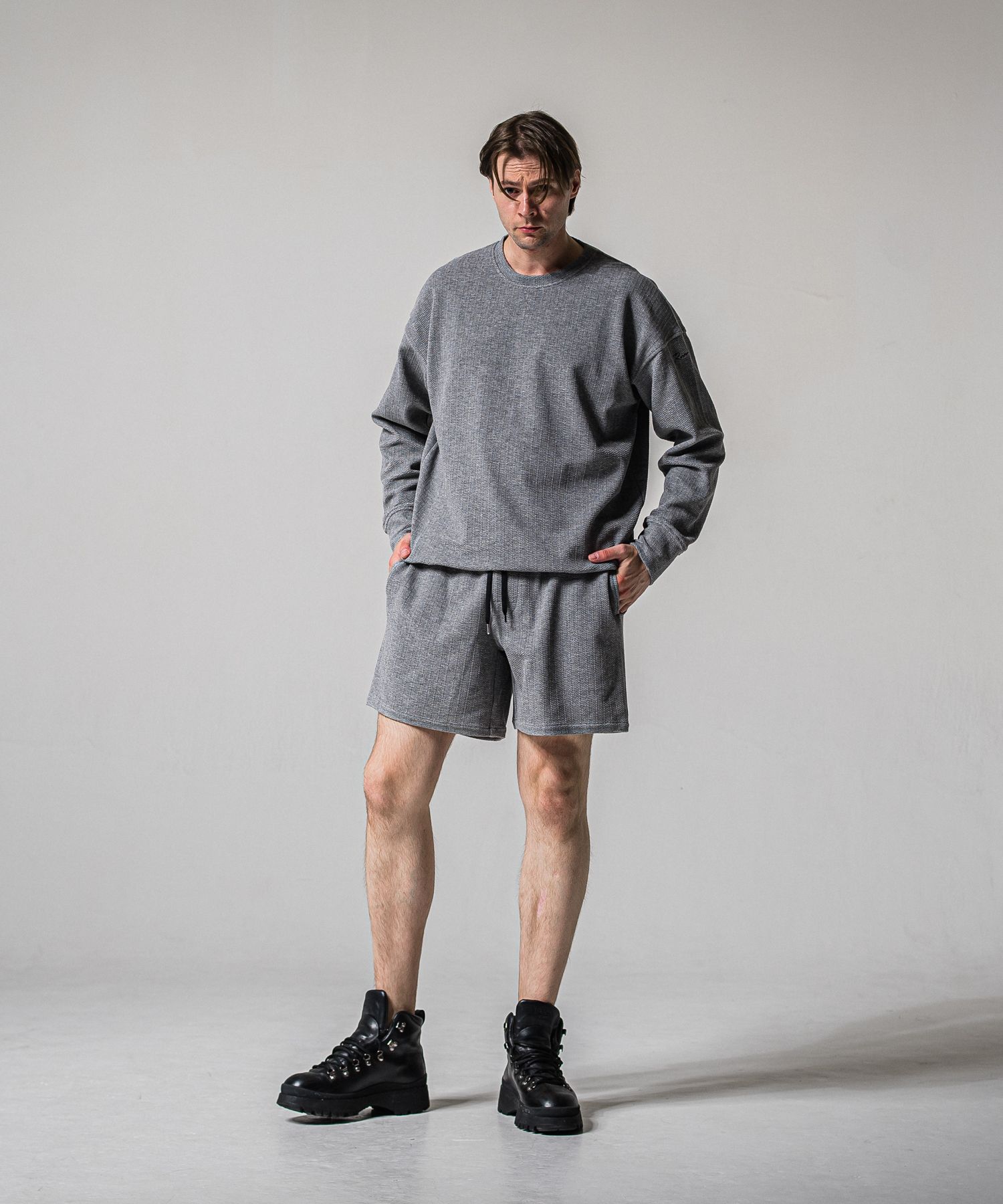 BLISTER KNIT HALF PT / RC39-HP-003 / ブリスターニットショーツ / グレー (3月上旬入荷予定)