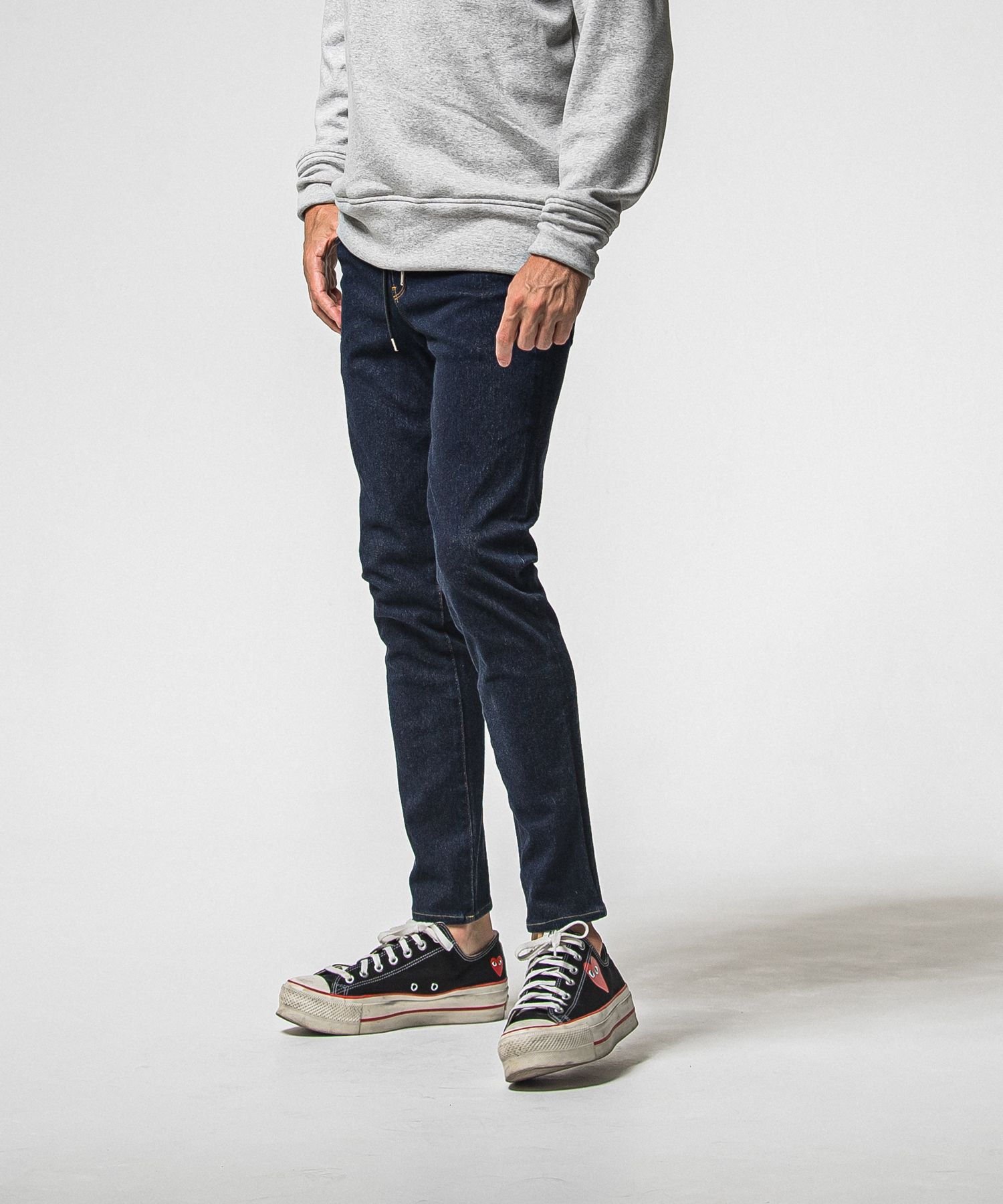 MICK DENIM JERSEY / BASIC-ST-020 / デニムジャージテーパードパンツ / インディゴワンウォッシュ (12月上旬入荷予定)