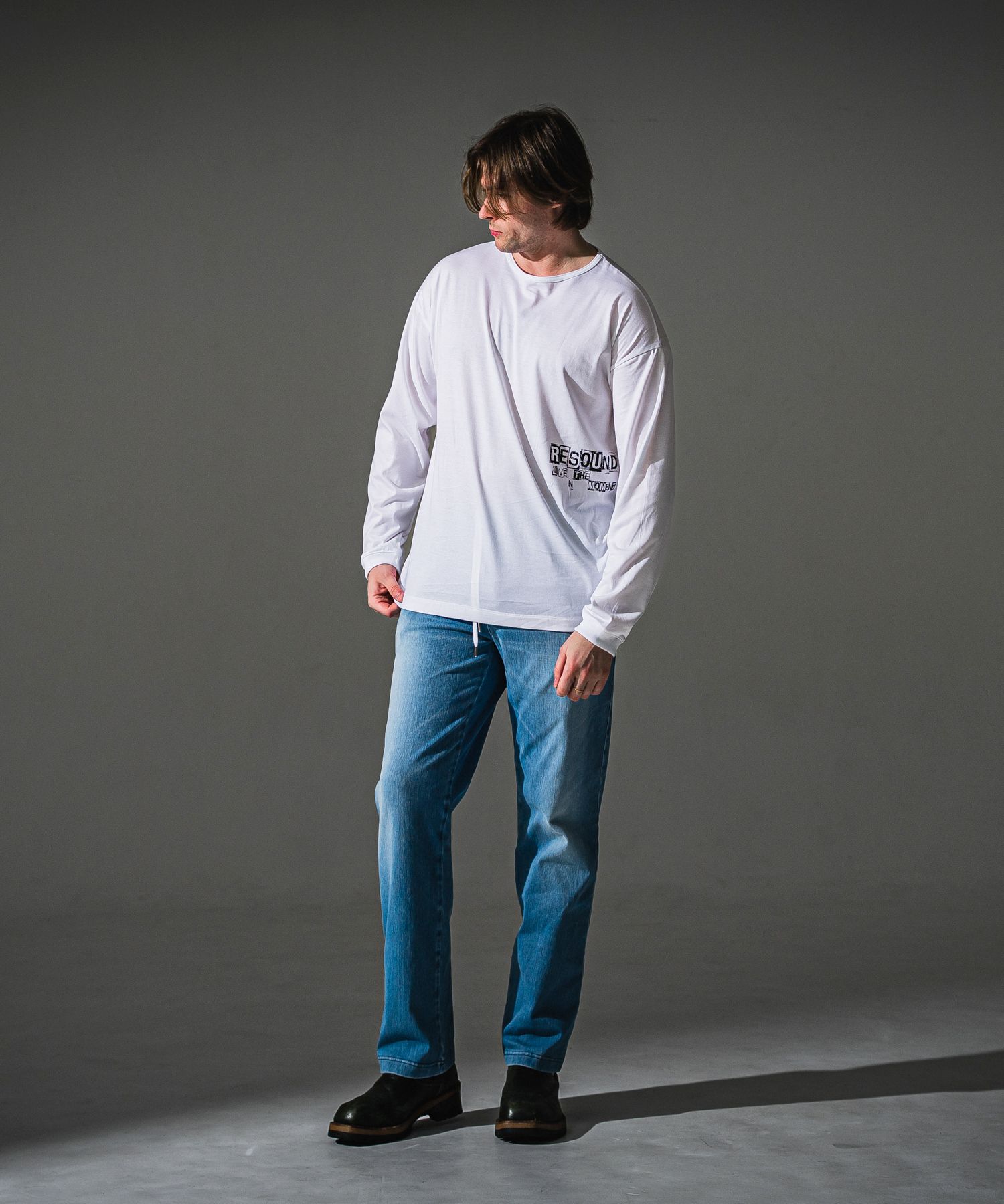 DENIM JERSEY WIDE PT / RC41-ST-016WTD / ライトオンスデニムジャージセミワイドパンツ / ライトインディゴ (8月中旬入荷予定)