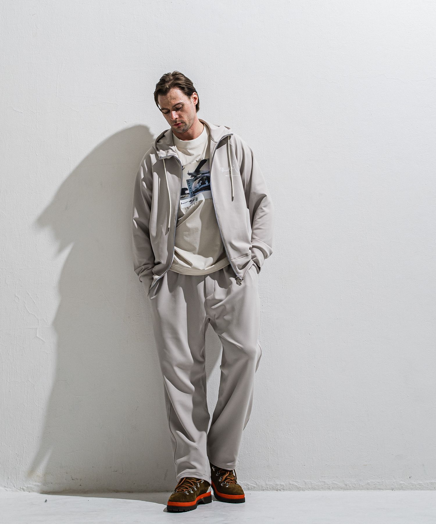 EMILIO DB WIDE PANTS / DP1-ST-003 / ダンボールジャージスーパーワイドパンツ / グレージュ (3月中旬入荷予定)