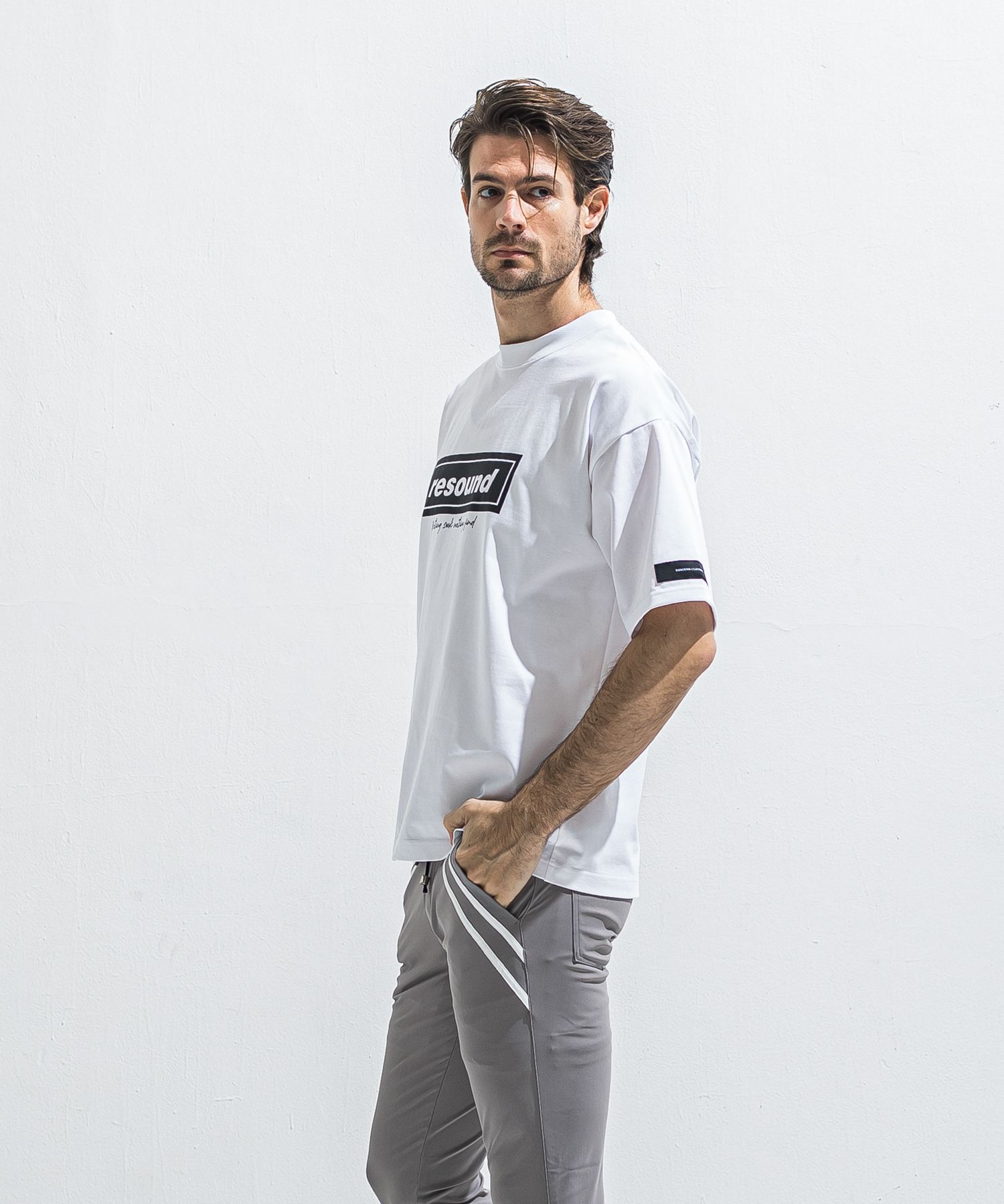 BOX OVER TEE / RC40-T-007 / ボックスロゴビッグTシャツ / ホワイト×ブラック (5月中旬入荷予定)