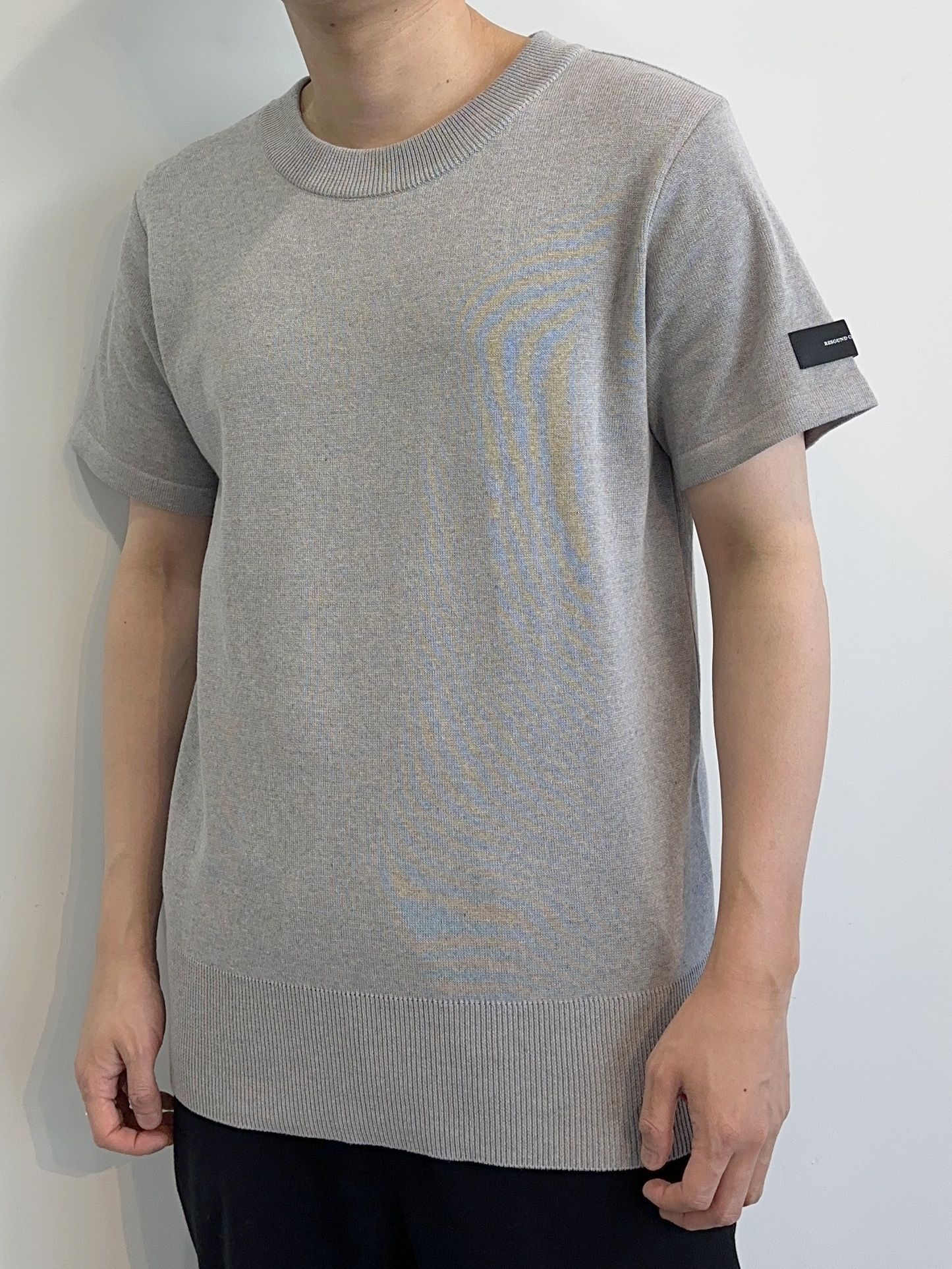 SILK HALF KNT / RC28-K-001 / 無地半袖サマーニット / グレー※