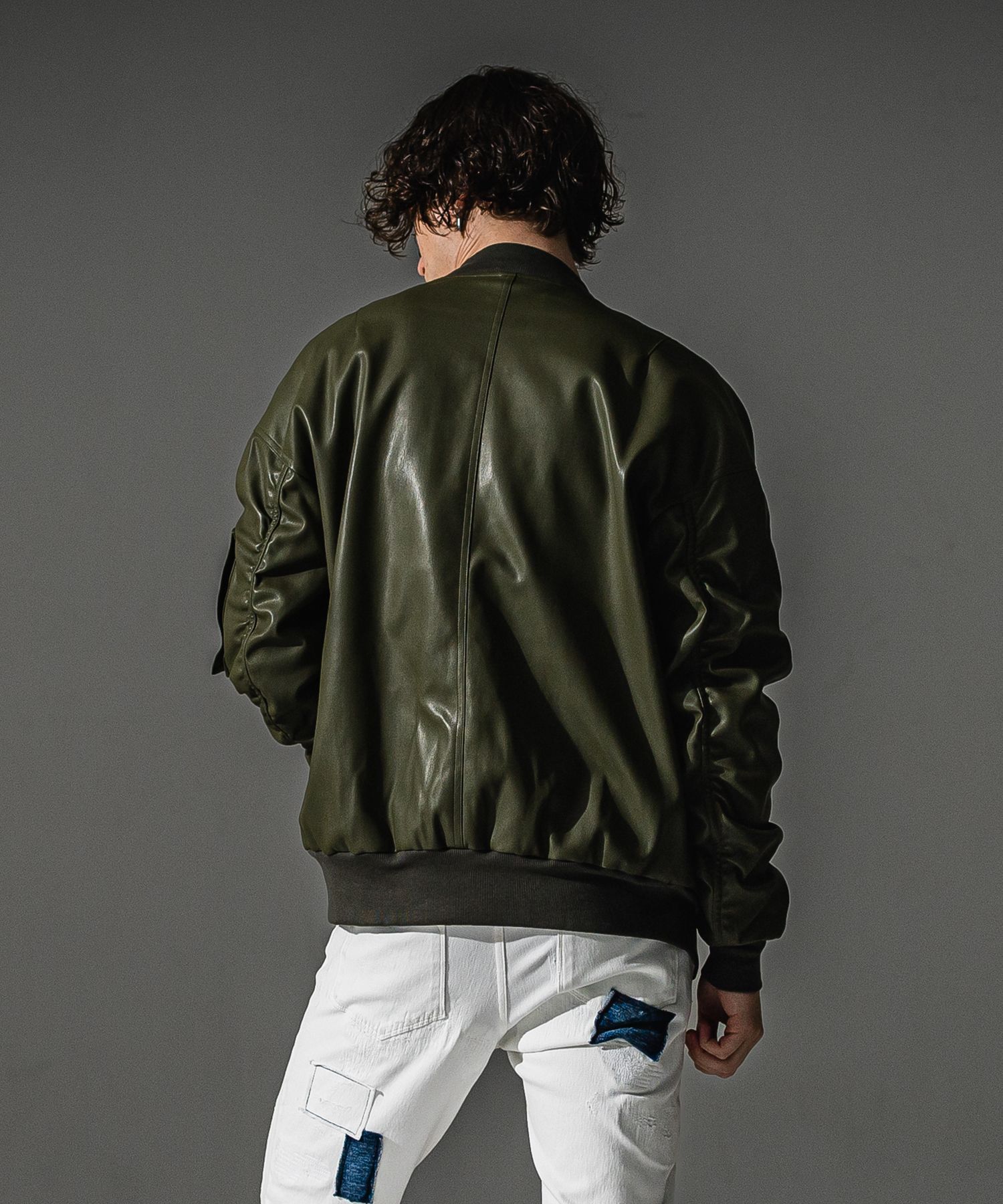 DAVID JACKET / RC41-JK-003 / MA-1 / カーキレザー (9月下旬入荷予定)