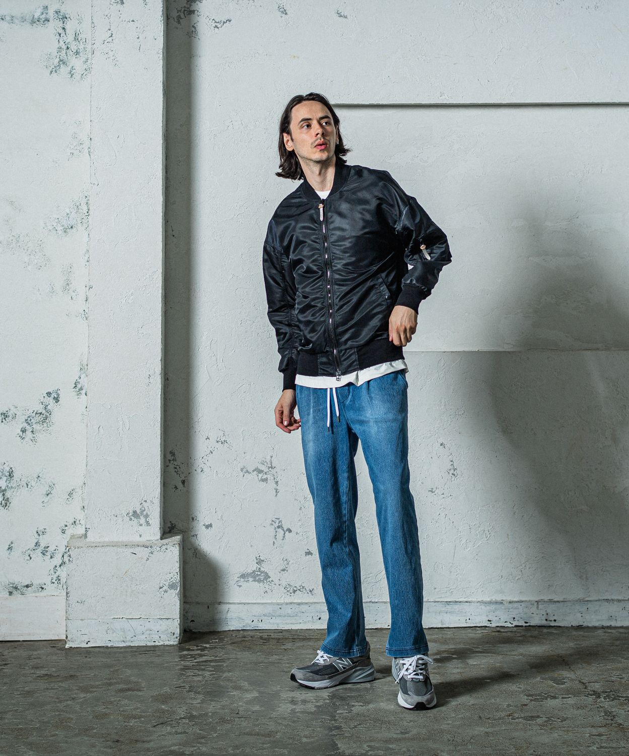 EX DENIM JERSEY WIDE PT / RC35-ST-016WTD / デニムジャージワイドパンツ / ライトインディゴ