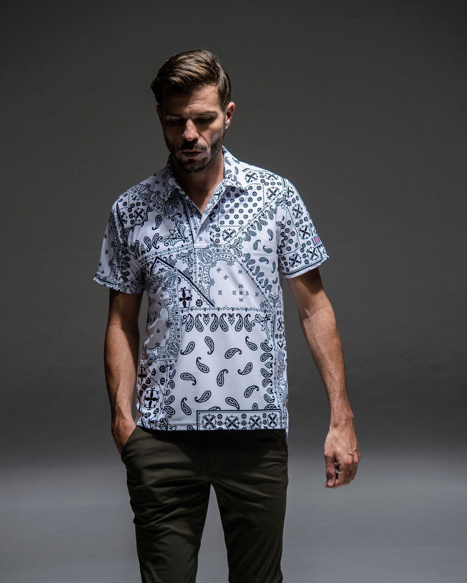 BANDANA RUSH POLO / RC21-T-005 / バンダナラッシュガードポロシャツ