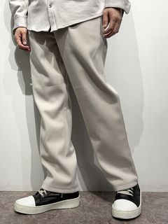 MELTON WIDE TUCK PANTS / RC34-ST-016WT / メルトンワイドタックパンツ / グレージュ