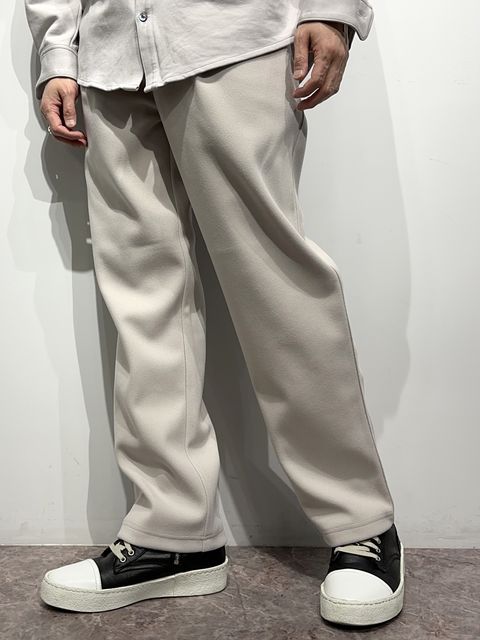 MELTON WIDE TUCK PANTS / RC34-ST-016WT / メルトンワイドタックパンツ / グレージュ