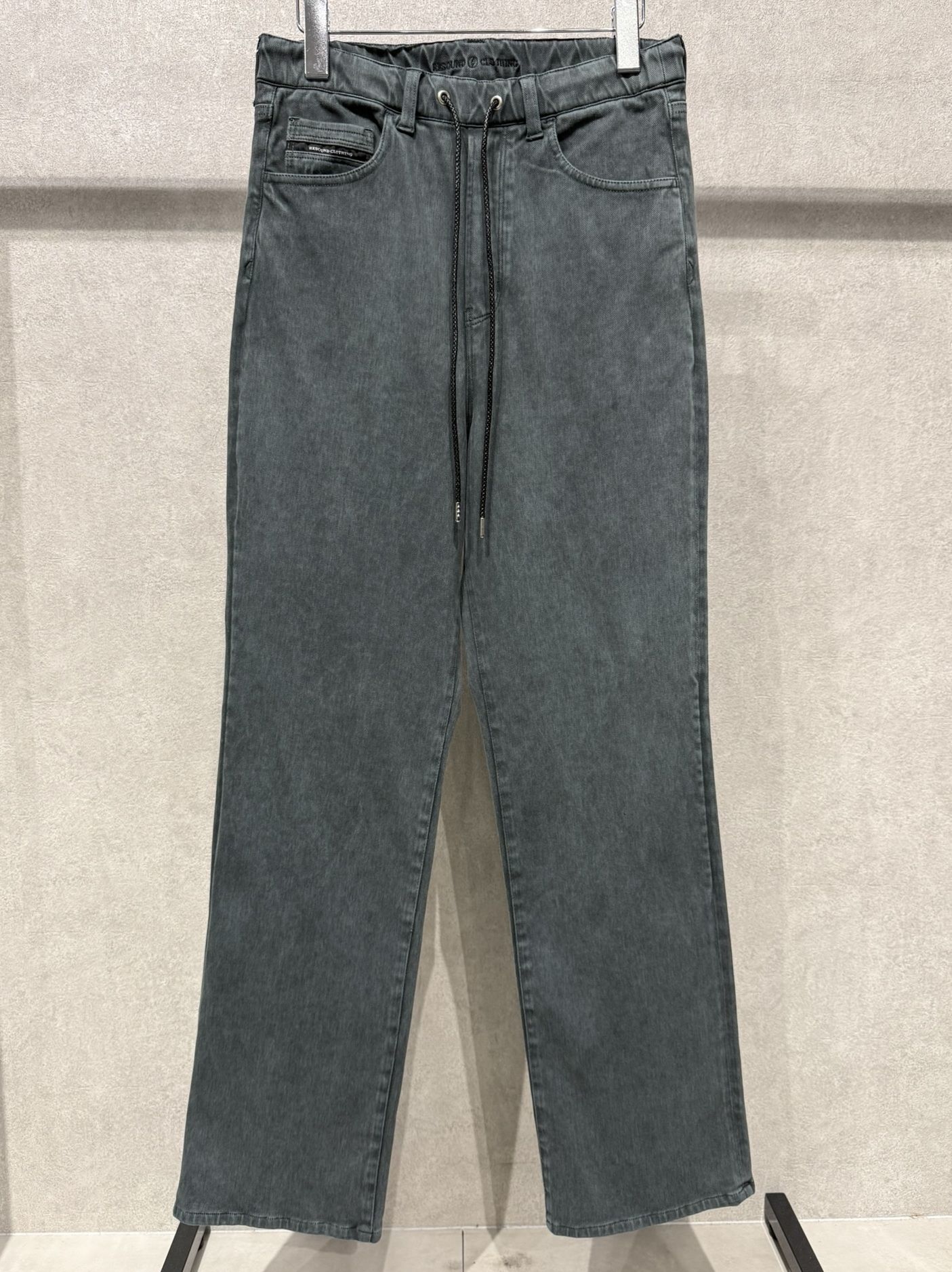 KING DENIM JERSEY / BASIC-ST-005 / デニムジャージバギーワイドパンツ / ピグメントブラック