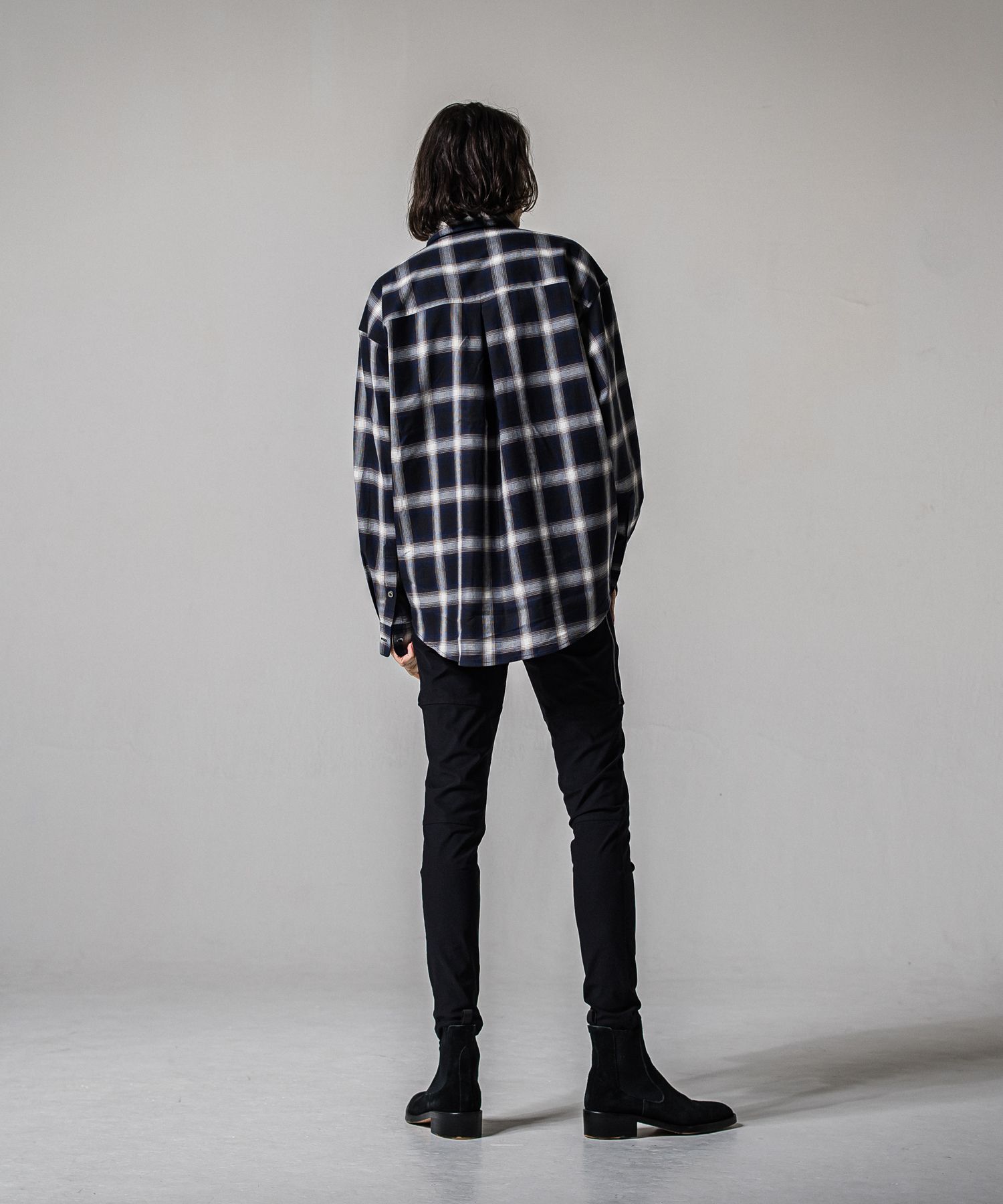 JOHNSON LINE NYLON PT / BASIC-ST-009 / ジョンソンナイロンラインパンツ / ブラック×レザーブラック (3月上旬入荷予定)