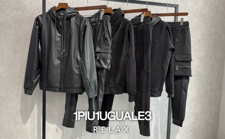【1PIU1UGUALE3 RELAX】ブラックでスタイリッシュなセットアップシリーズ