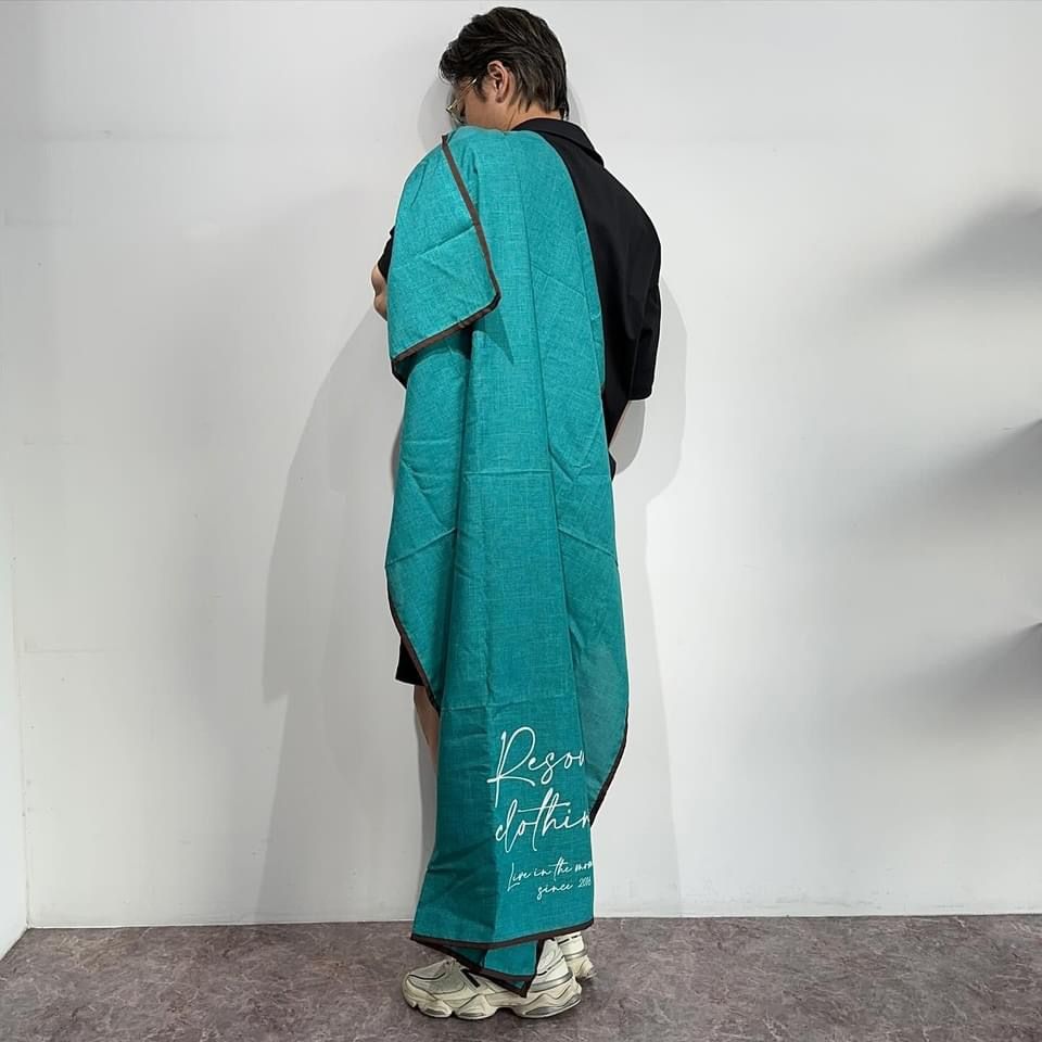 「Lagu×RESOUND」 BLANKET & ECOBAG / RL-BLBAG-1 / ブランケット&ショルダーエコバッグ / ターコイズ