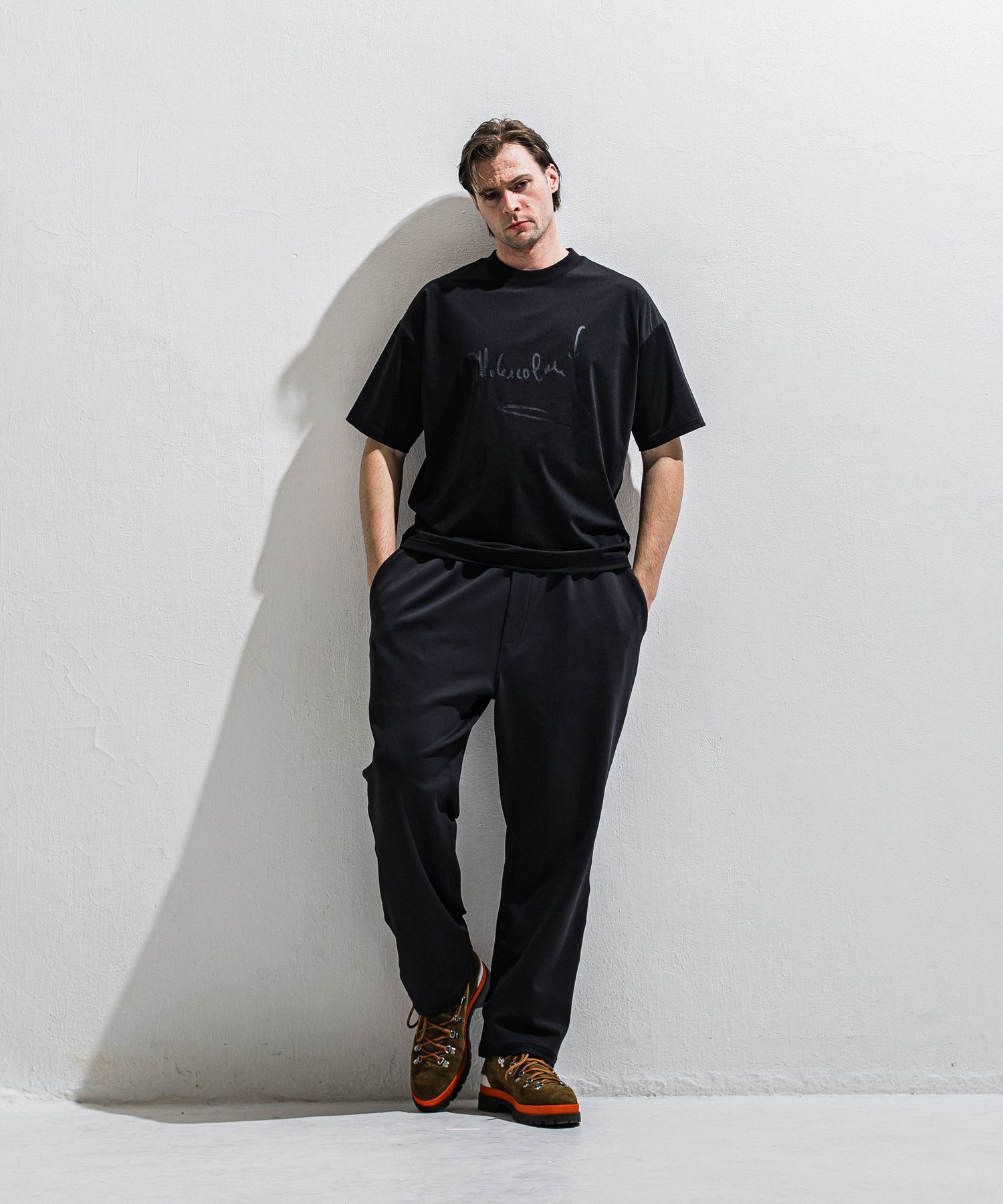 PB SIGN OVER NYLON T / DP1-T-002 / サインプリントナイロンビッグTシャツ / ブラック (4月上旬入荷予定)