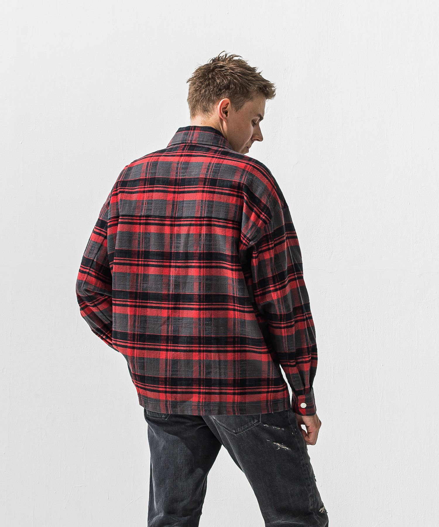 OLD SLABL CHECK JK / RC42-JK-005 / チェックCPOジャケット / レッド (12月下旬入荷予定)