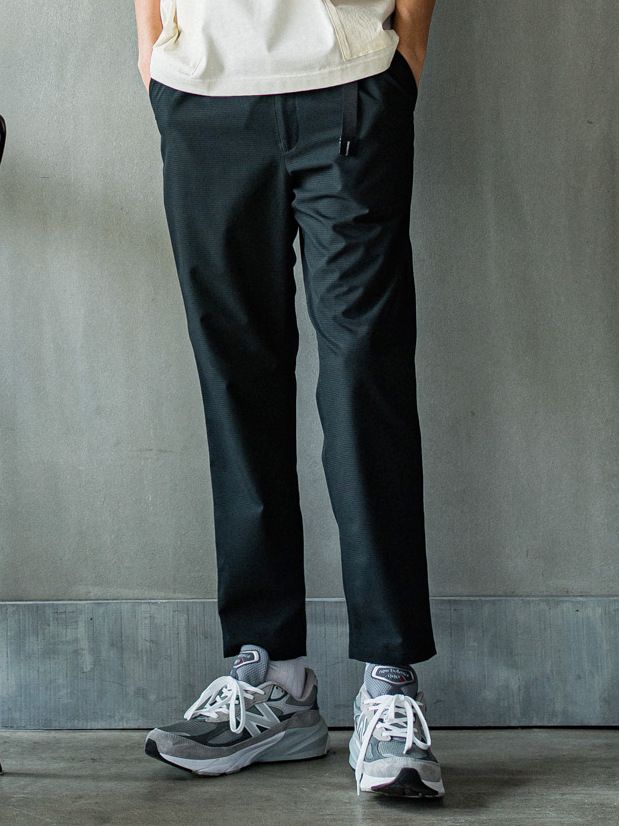 PAT WIDE EASY PANTS / RC32-ST-036 / ベルト付きテーパードワイドパンツ / ブラック