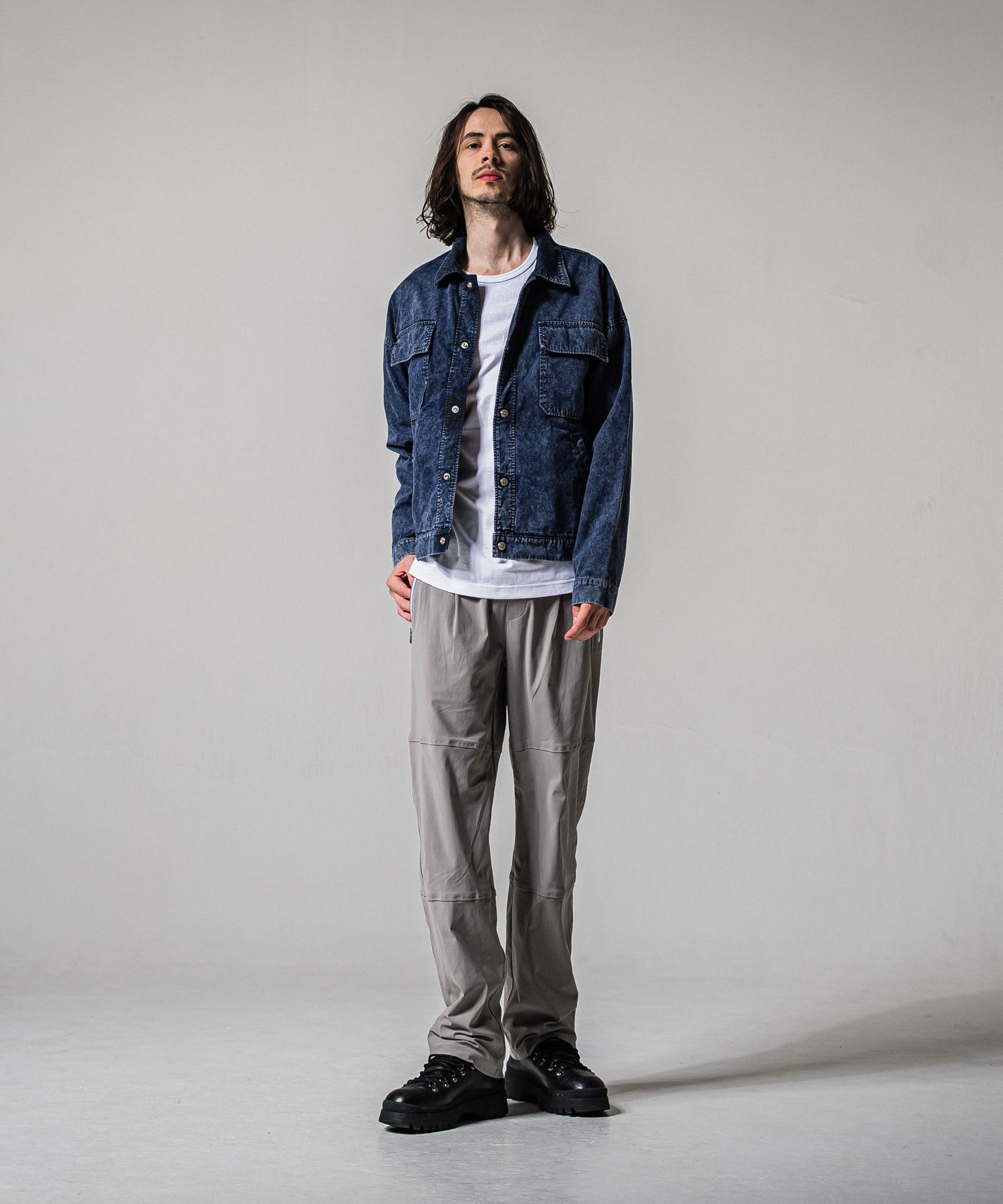 FAKE LAYERED WAFFLE LONG SLEEVE / RC39-T-007 / サーマルレイヤードロングスリーブTシャツ / ホワイト (1月下旬入荷予定)