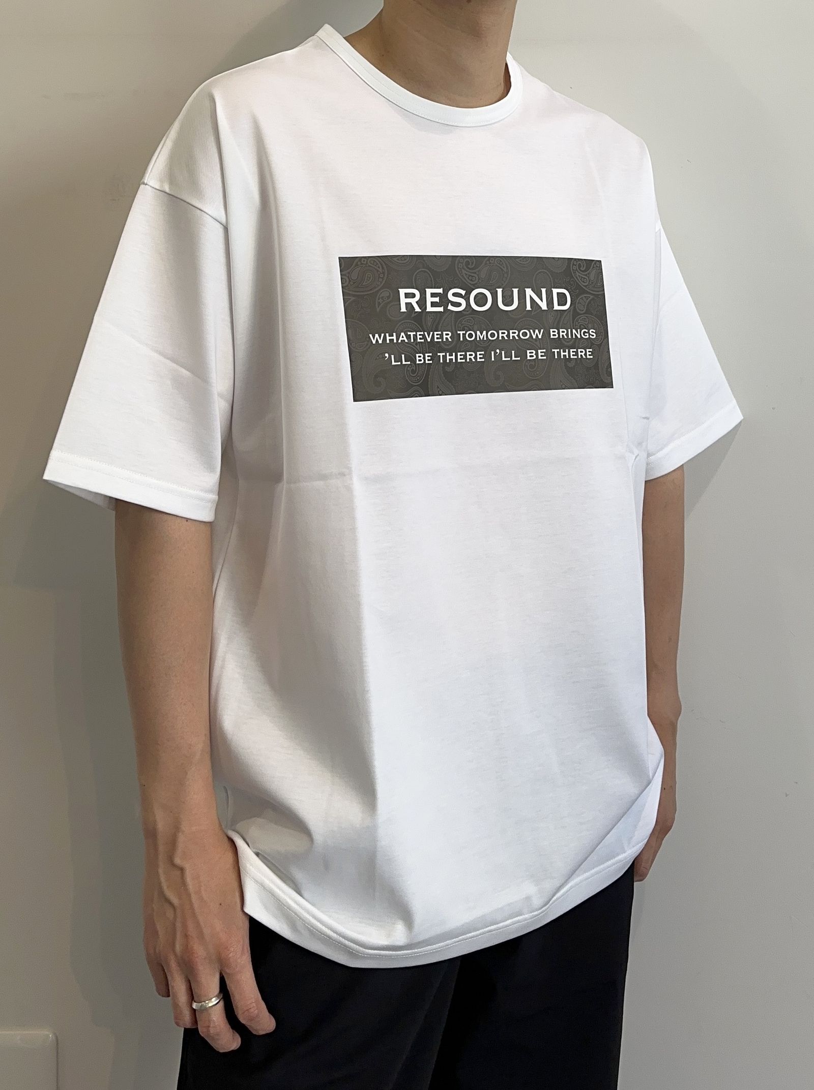 BANDANA BOX ROGO OVER TEE / RC28-T-003 / ボックスロゴビッグTシャツ / ホワイト