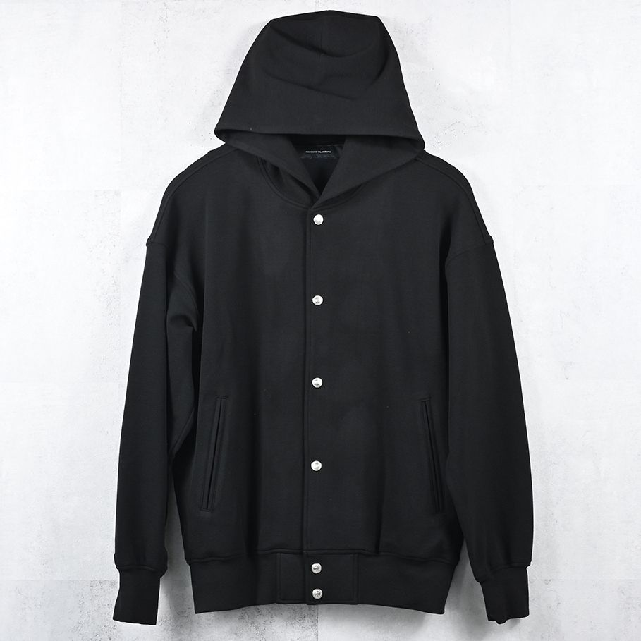 BLISTER VARSITY HOODIE / RC41-C-006 / ライトブリスターニットパーカースタジャン / ブラック (8月下旬入荷予定)