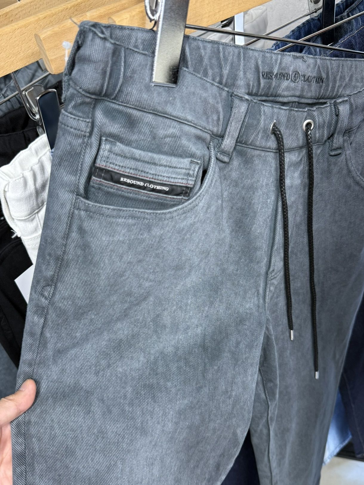 KING DENIM JERSEY / BASIC-ST-005 / デニムジャージバギーワイドパンツ / ピグメントブラック (12月中旬入荷予定)