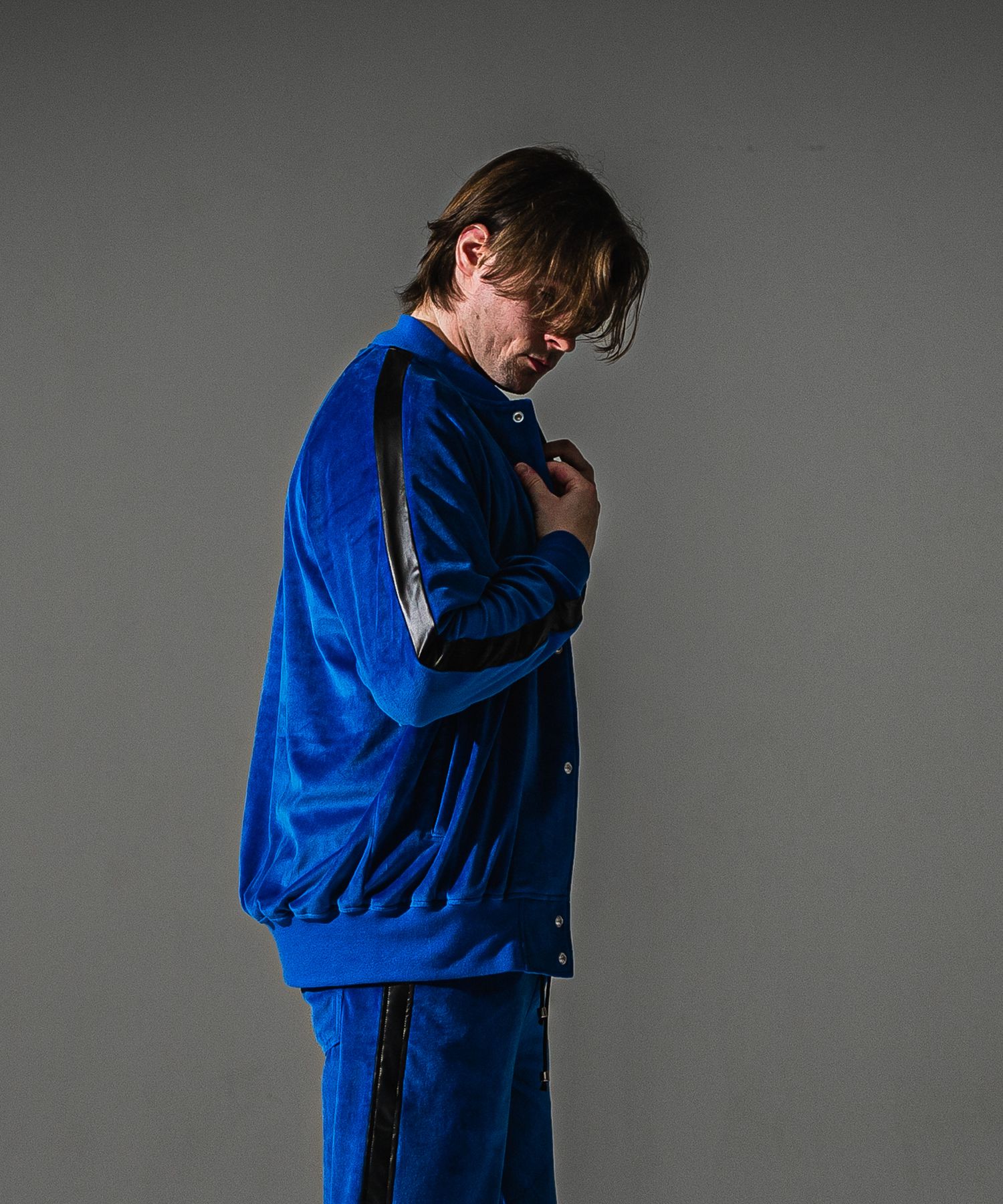 VELOURS VARSITY / RC41-C-005 / ベロアトラックスタジャン / ブルー (9月中旬入荷予定)