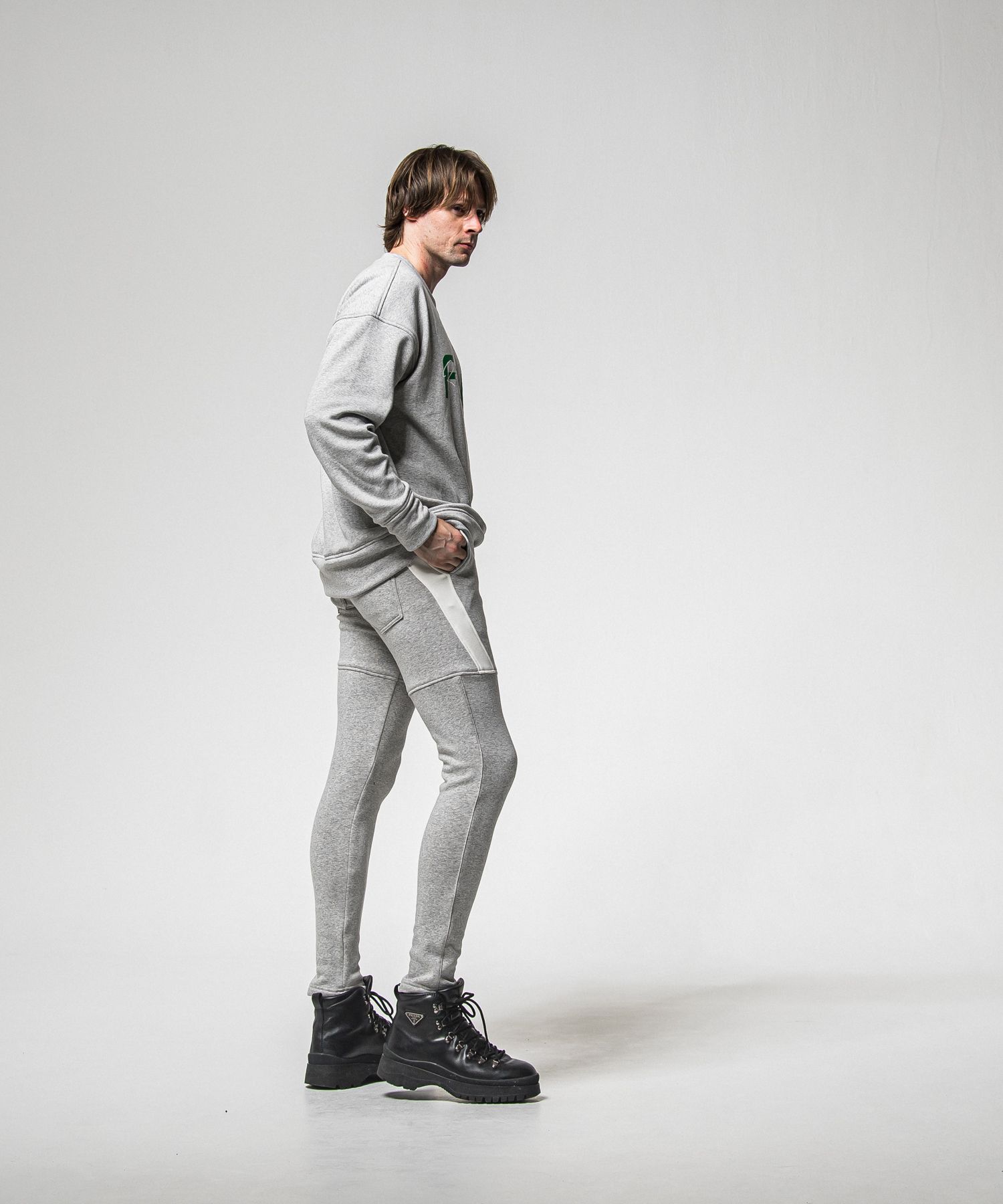 VELOURS FLEECE TYLER PANTS / RC38-ST-026H / 裏起毛スウェットラインパンツ / グレー (11月中旬入荷予定)