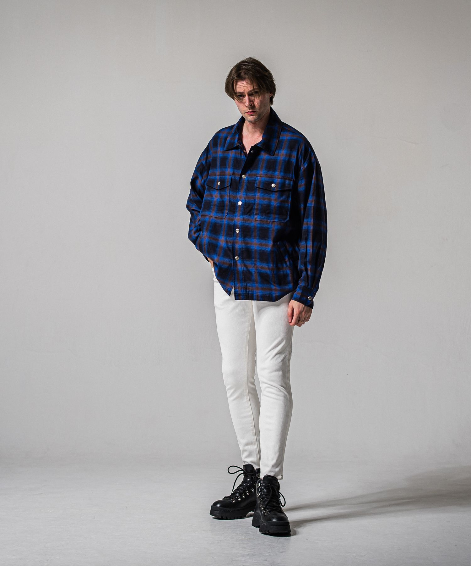 MICK DENIM JERSEY / BASIC-ST-020 / デニムジャージテーパードパンツ / ホワイト (1月下旬入荷予定)